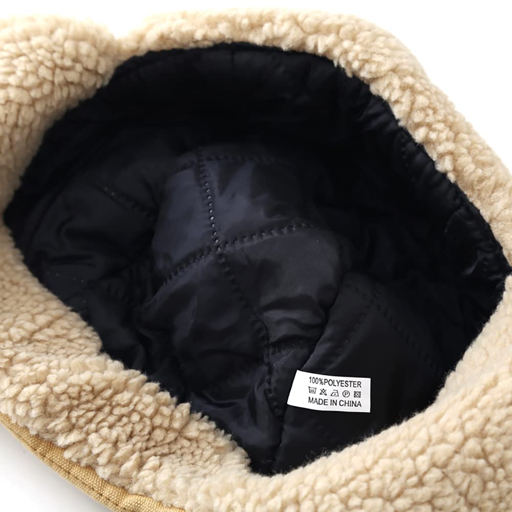 Chapka d’Hiver Chapeau de Trappeur en Fausse Fourrure Homme Chaud Bonnet Aviateur Russe Trooper Ushanka Chapeau de Chasse avec Oreille Rabat