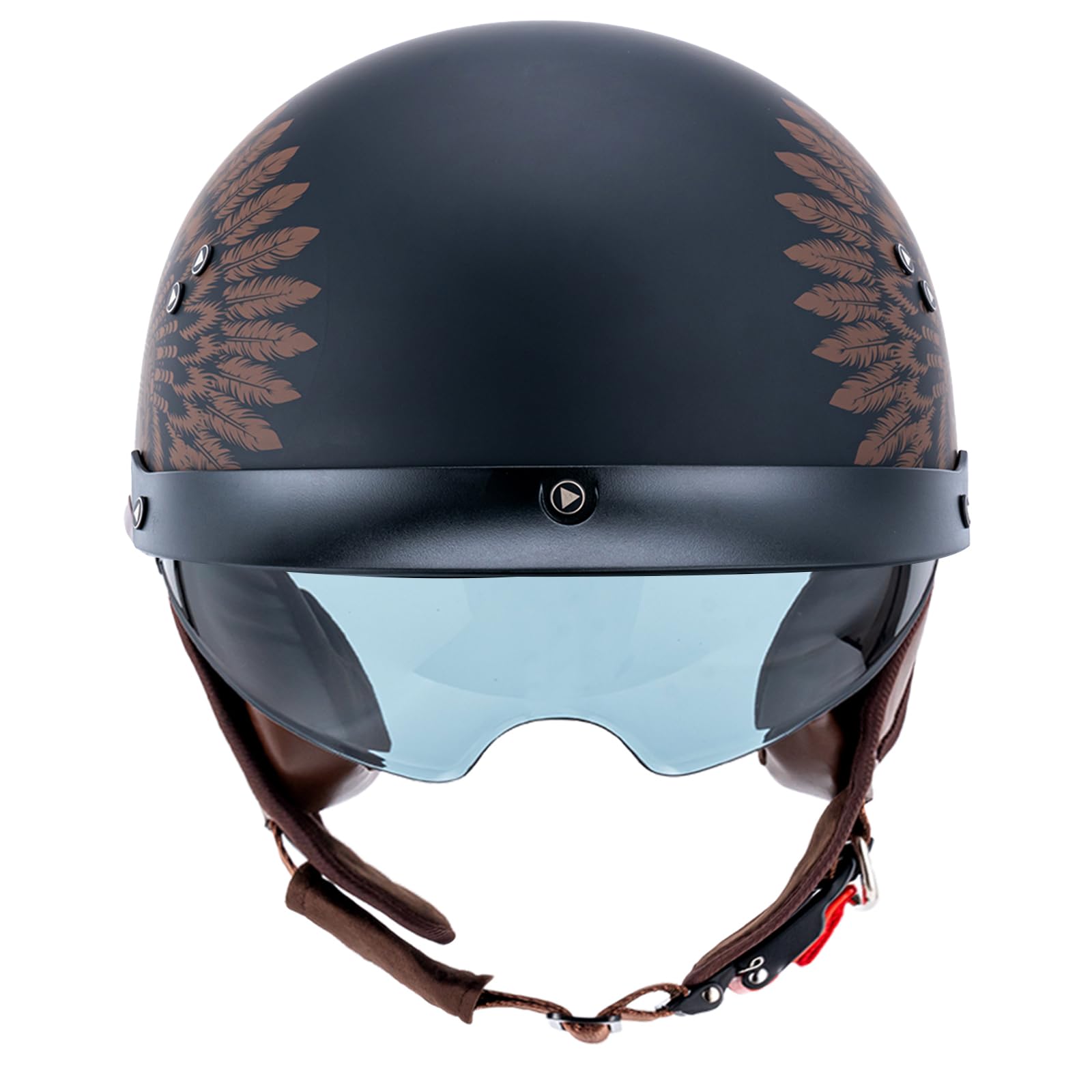Amazon.com: VCOROS Half Helmet Motorcycle DOT Approved Open