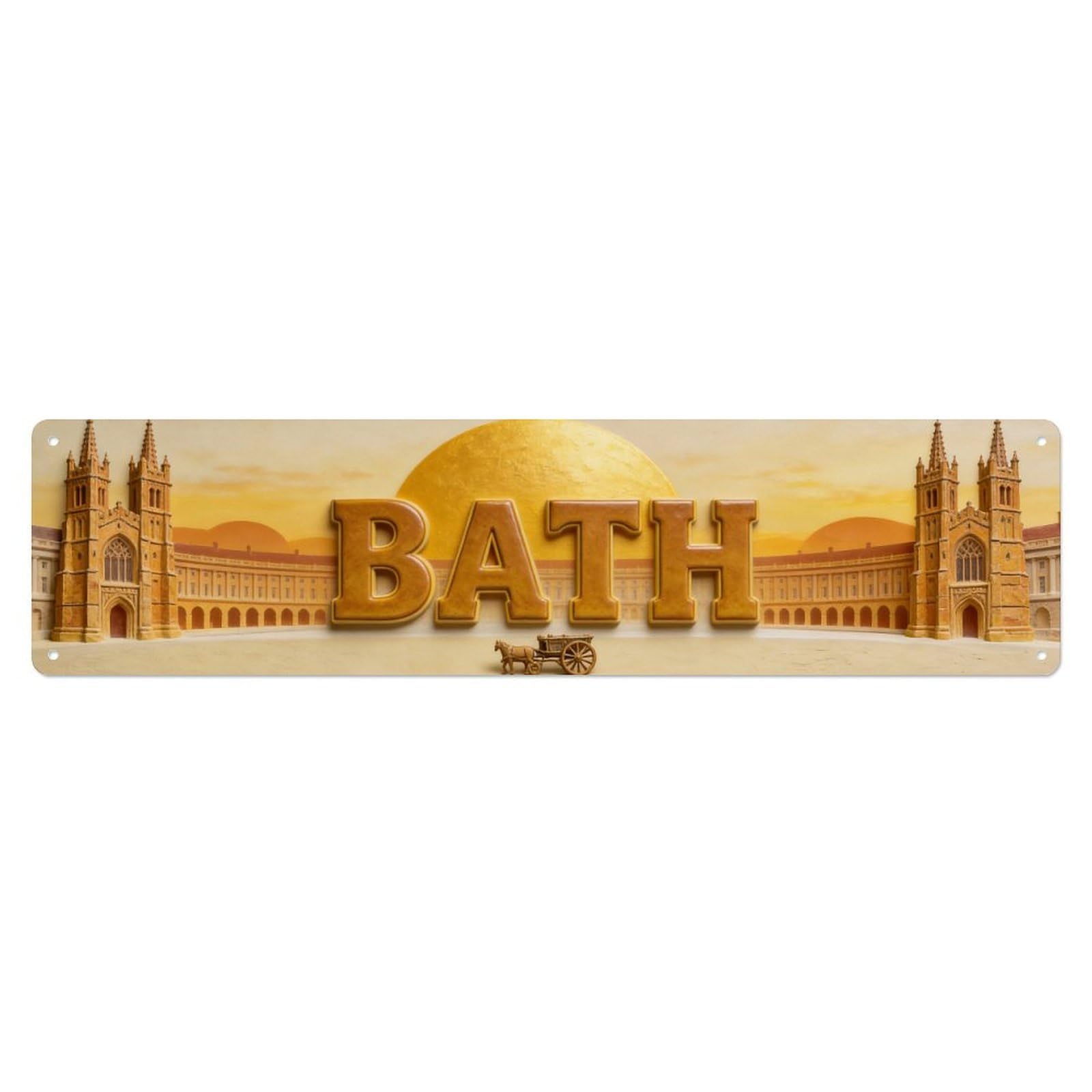 Metal Tin Sign Bath England Retro