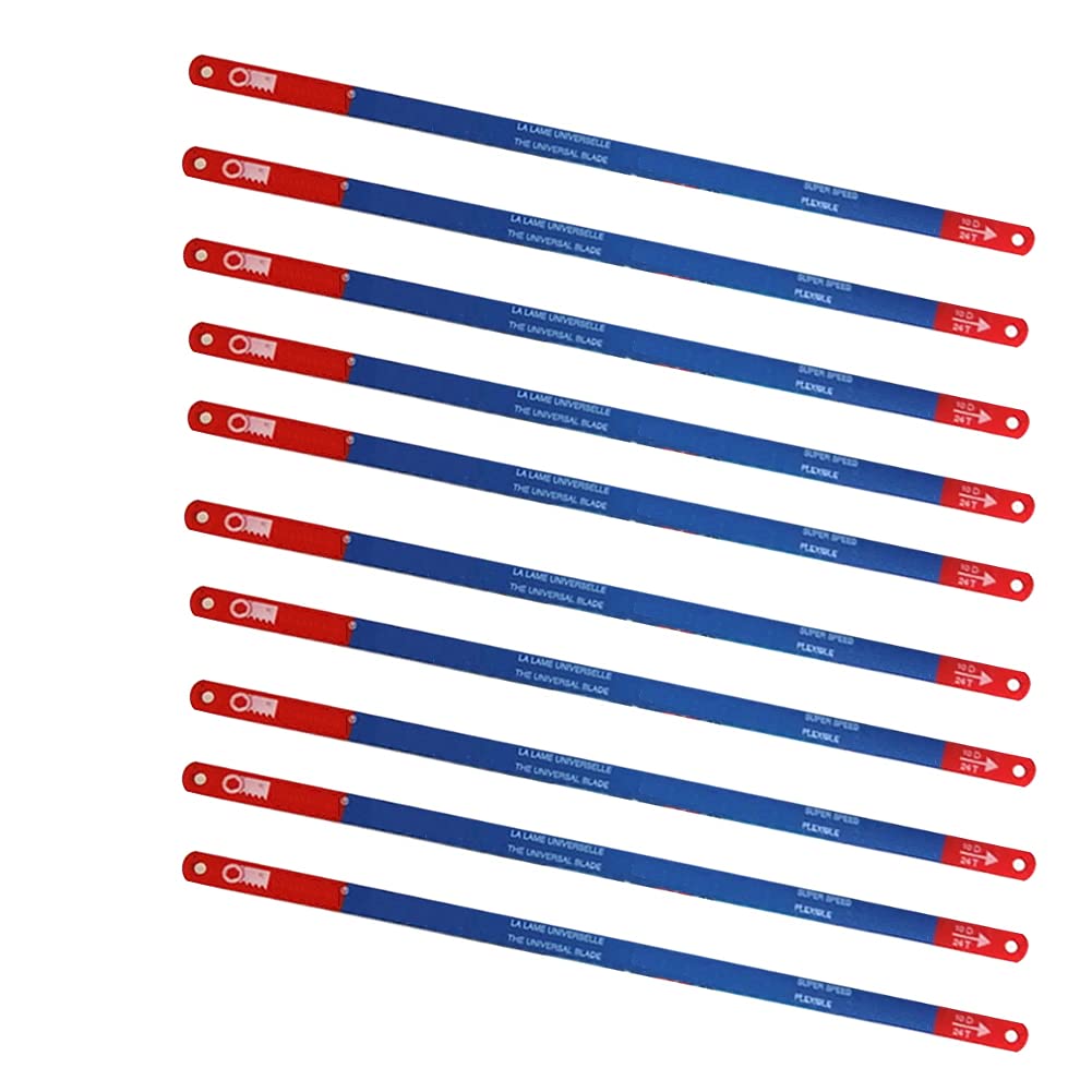 Royal Apex 10 Pcs Hacksaw Replacement Blades Metal Cutting Hacksaw Blades with 24 Teeth Per Inch