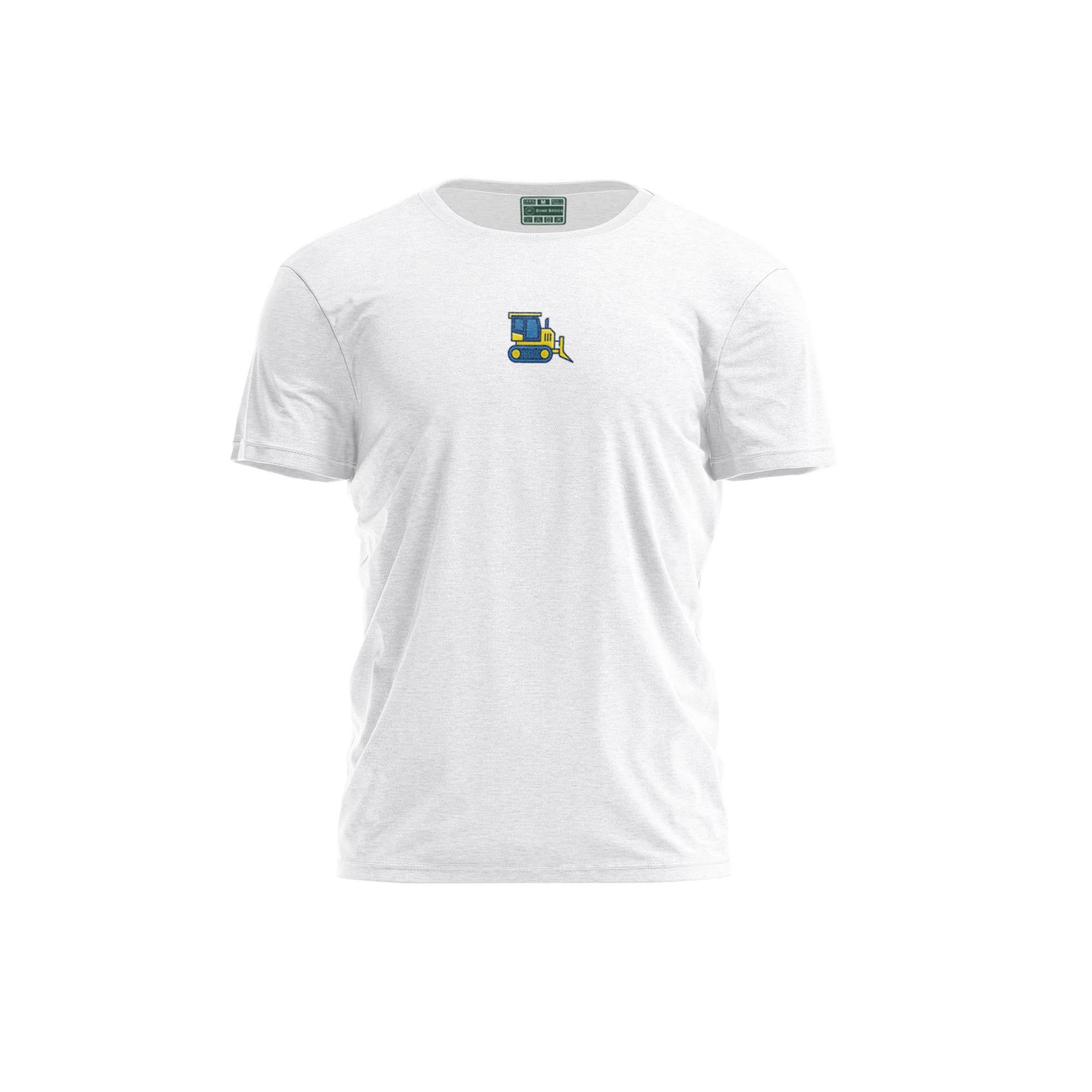 Bona Basics, Digitally Printed, Men's Basic T-Shirt,%100 Cotton, White, Casual, Men's Tops, Size: S