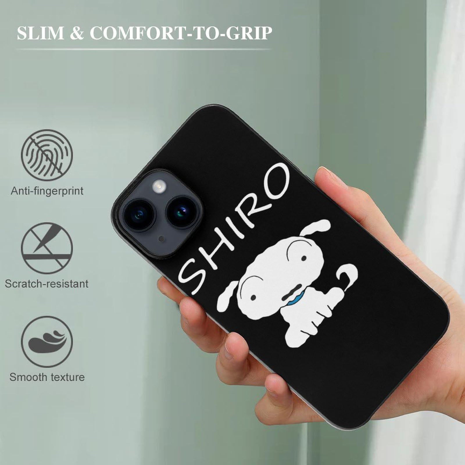 Amazon.co.jp: iPhone 15 Proケース クレヨンしんちゃん シロ