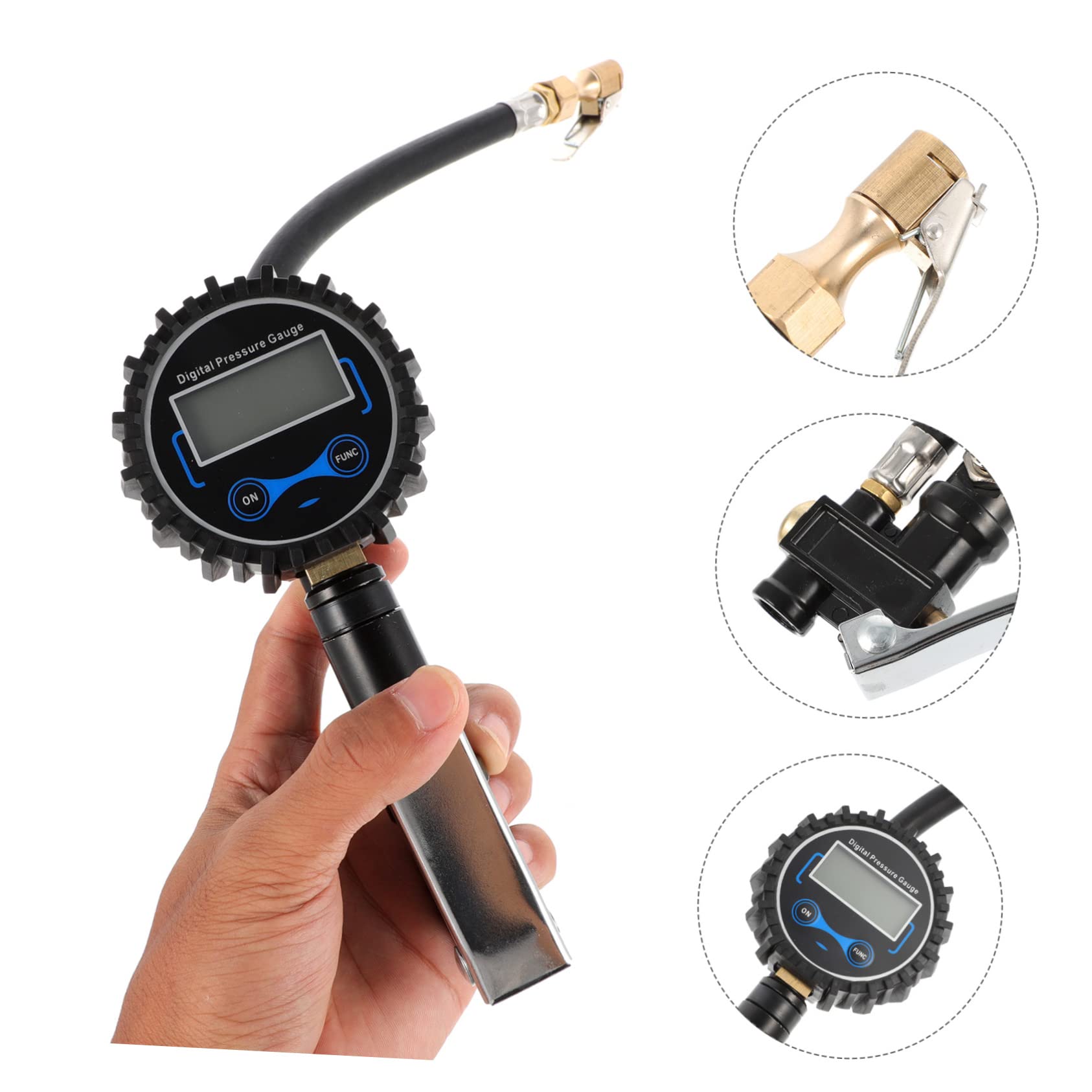 1set Manometro Digitale Per Pneumatici Con Display e Gonfiatore Kit Completo Per Auto Facile Da Usare e Portatile