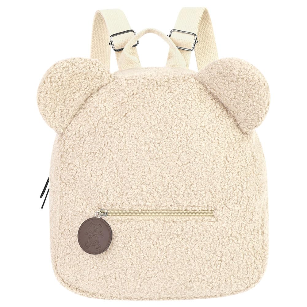 Kids Mini Furry Backpack, Toddler Mini Cute School Rucksack, Preschool Kindergarten Elementary Small Backpack, Toddler Girls Boys Adjustable Rucksack, Kids Plush Backpack for School Travel