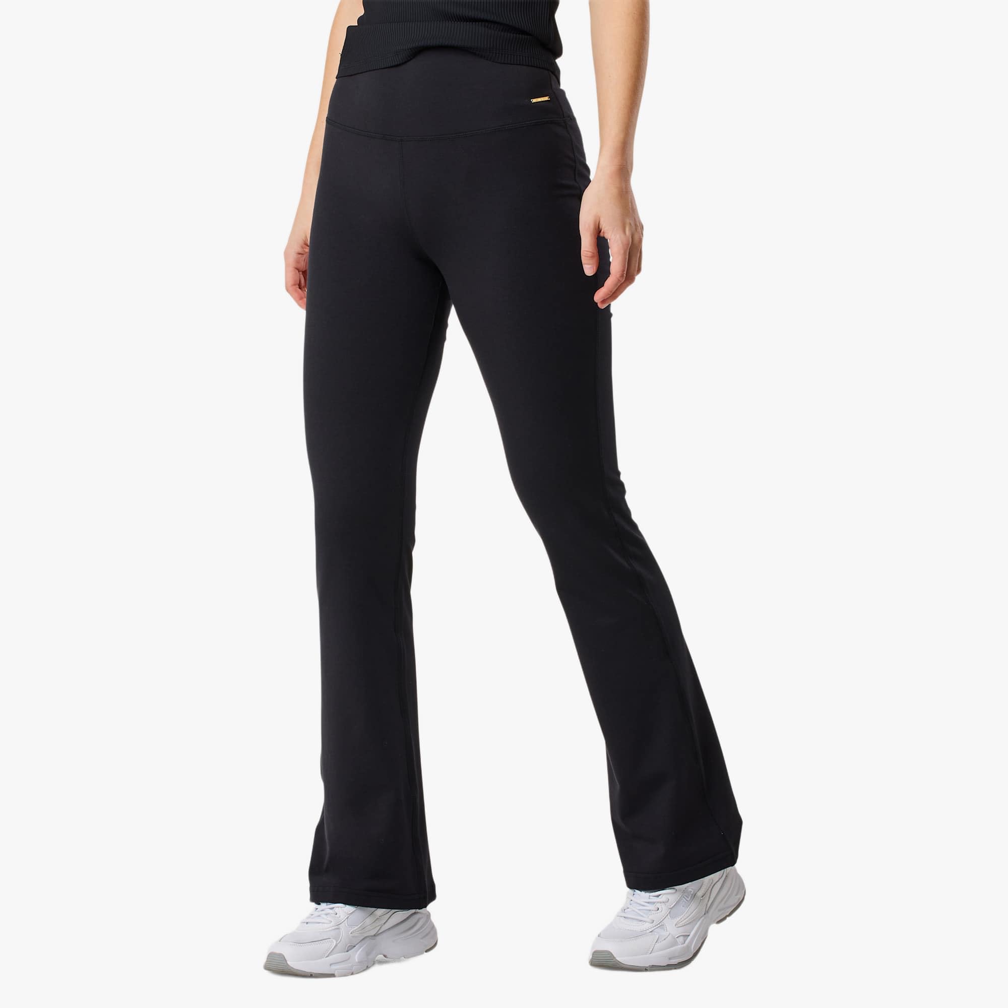 Ellen New York Miękkie Legginsy Damskie Spodnie do Jogi z Krojem Bootcut