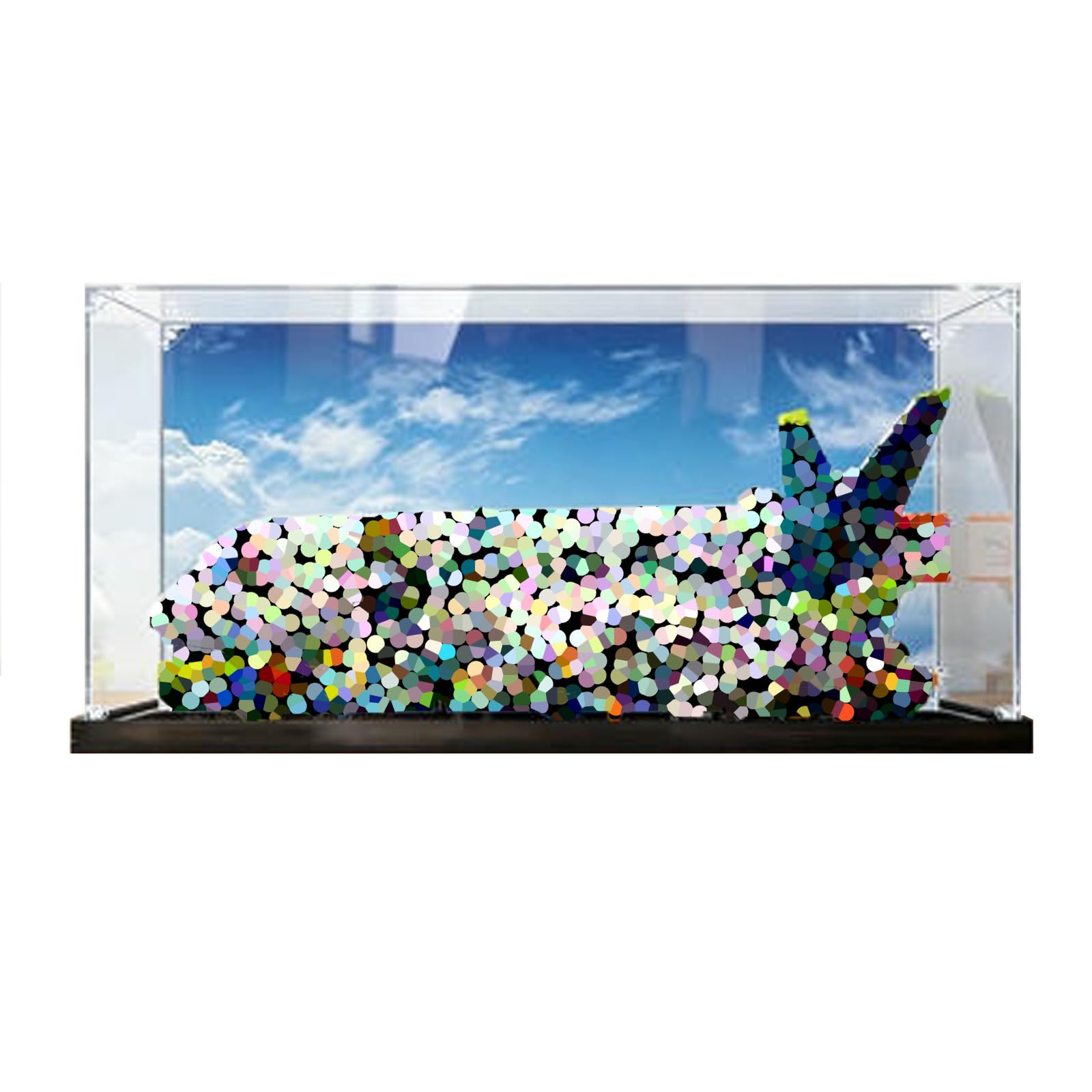 Dustproof Clear Acrylic Display Case for Lego 60367 Passenger Aircraft,Box Only (Background)