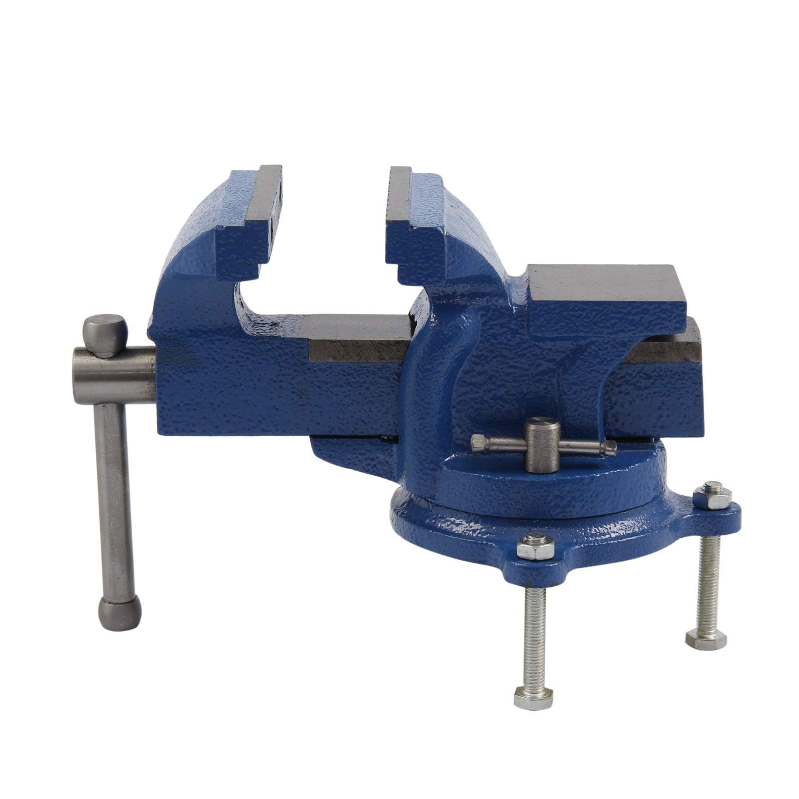 CROWNSHOP Bench Vice for Workbench Bench Vise with 360 Degrees Swiveling Table Vice Base Cast Iron Workshop Vise for Workshop Factory (4 Inch)