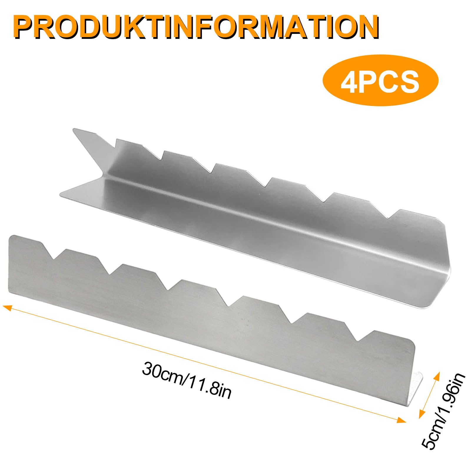 Lot De 4 Supports à Brochettes En Acier Inoxydable - 6 Encoches, Pour Barbecue, Camping, Repas En Extérieur