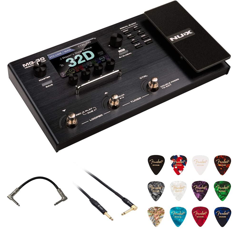 Nux Pedaleira Multiefeitos MG-30, para Guitarra, USB, Tela LCD 4
