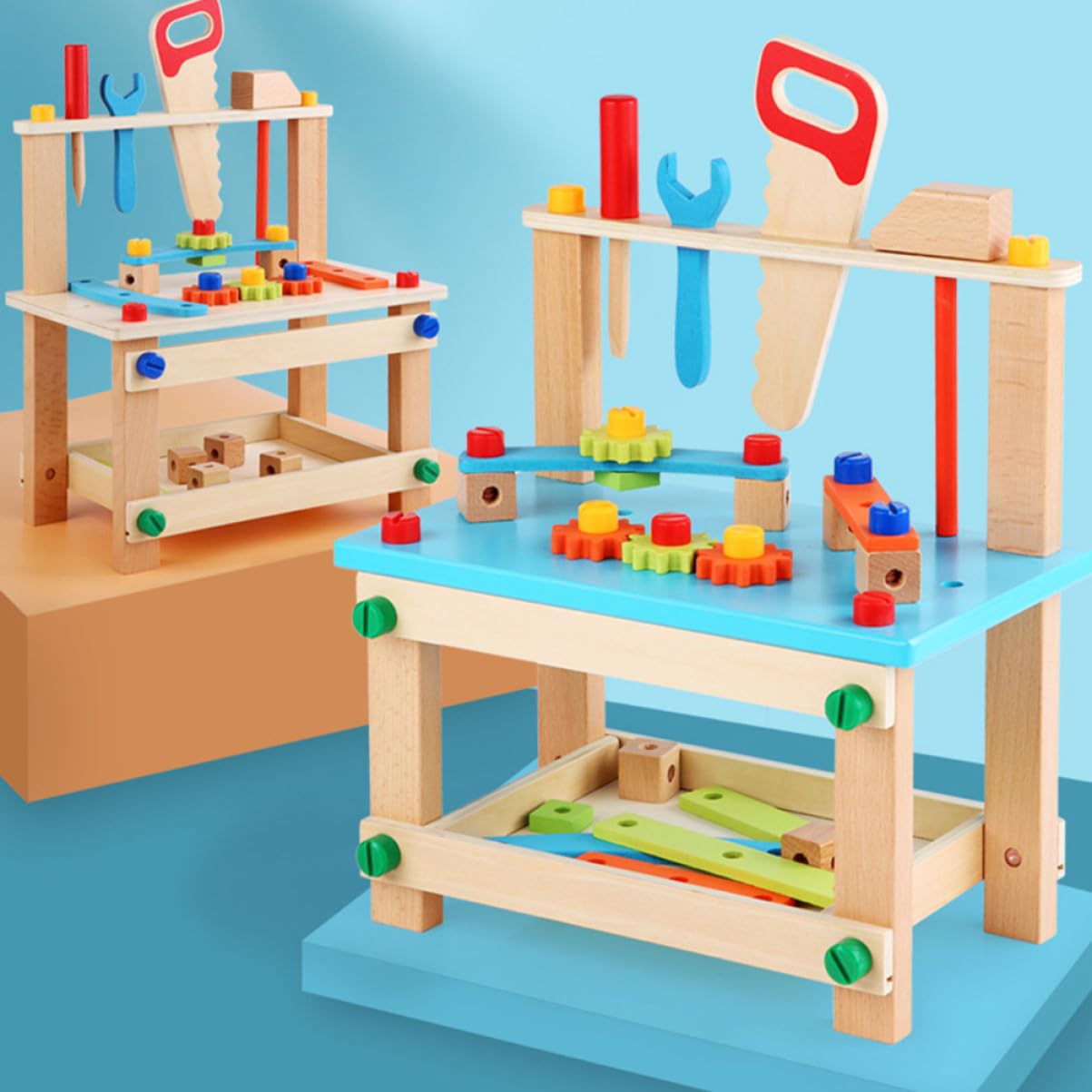 Sedia Attrezzi Smontaggio Assemblaggio per Ragazzo Ragazza in Legno | Superficie Liscia, Stimola L’intelligenza, Gioco Creativo per Ragazzo Ragazza e Ragazzi