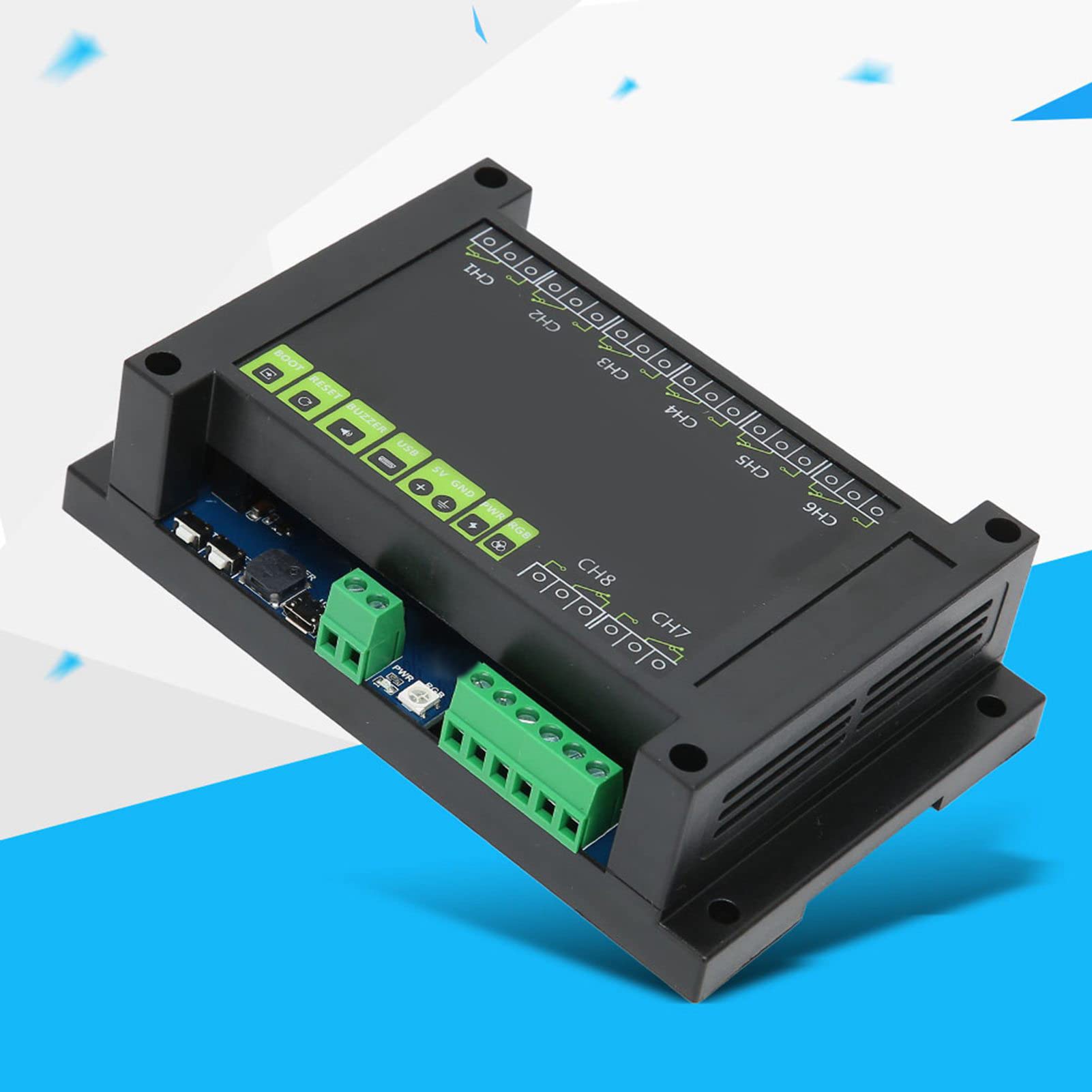 Módulo de relé de 8 canales Aislamiento de energía Aislamiento de fotoacoplador Puerto USB Pin de arranque Módulo de relé Pico para Pico para automatización del hogar Control