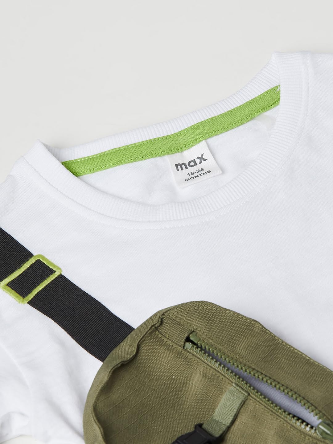 Max Boys Pouch Detail Joggers Set (Green_6-12 M) 2