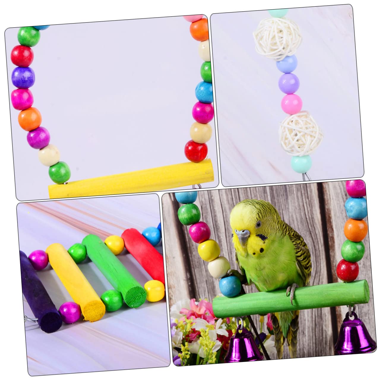 Beaupretty Lot De 5 Jouets À Mâcher pour Oiseaux Jouet À Mâcher pour Perroquet À Mordre pour Animaux De Compagnie Ensemble De s pour Oiseaux Léger Et Robuste