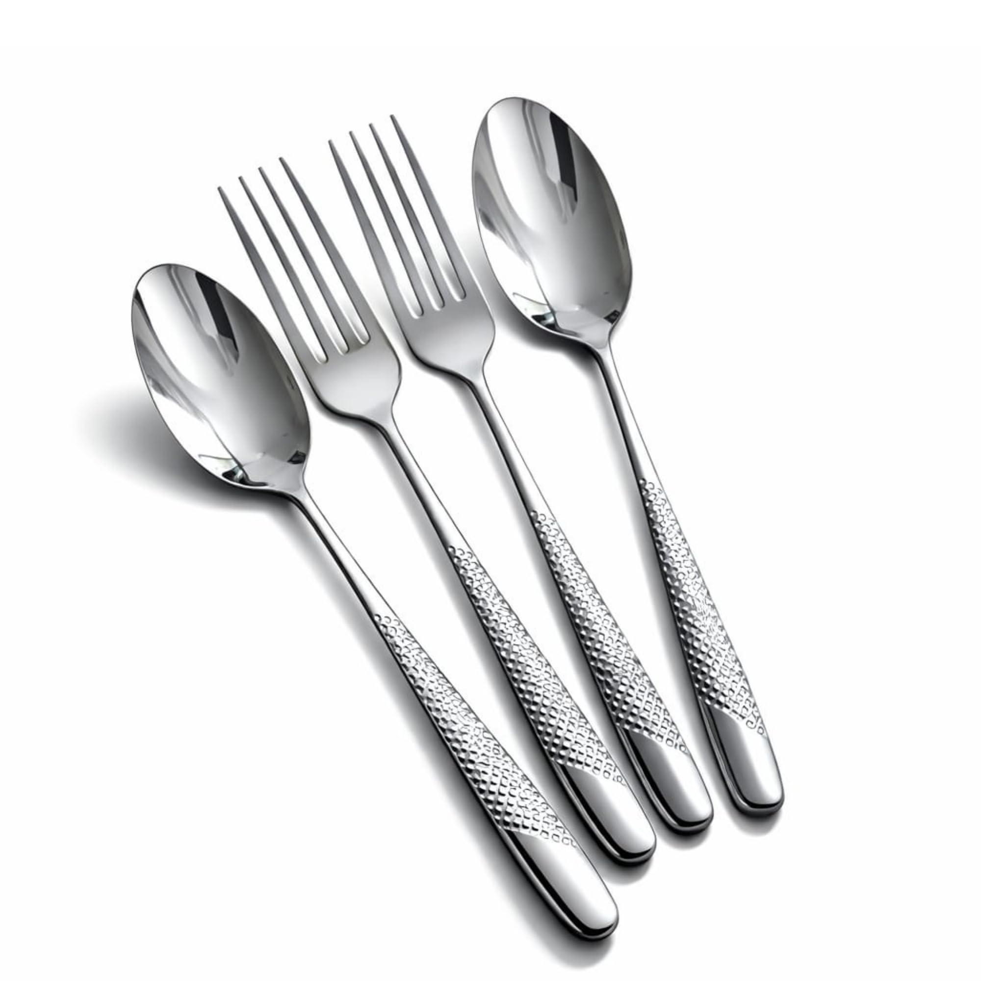 Matte Black Spoon & Fork Set - Stainless Steel Cutlery -24 Matte Black Spoon & Fork Set - Stainless Steel Cutlery -24
