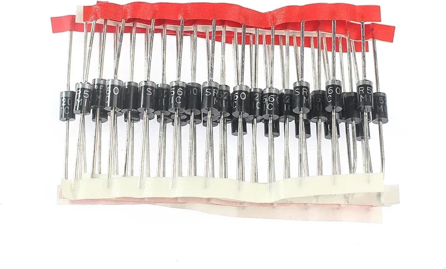 50PCS/Lot Schottky Diode Rectifier Diodes kit SR3100 SR3200 SR560 SR5100 SR5200 3A 5A 100V 200V DO-201AD