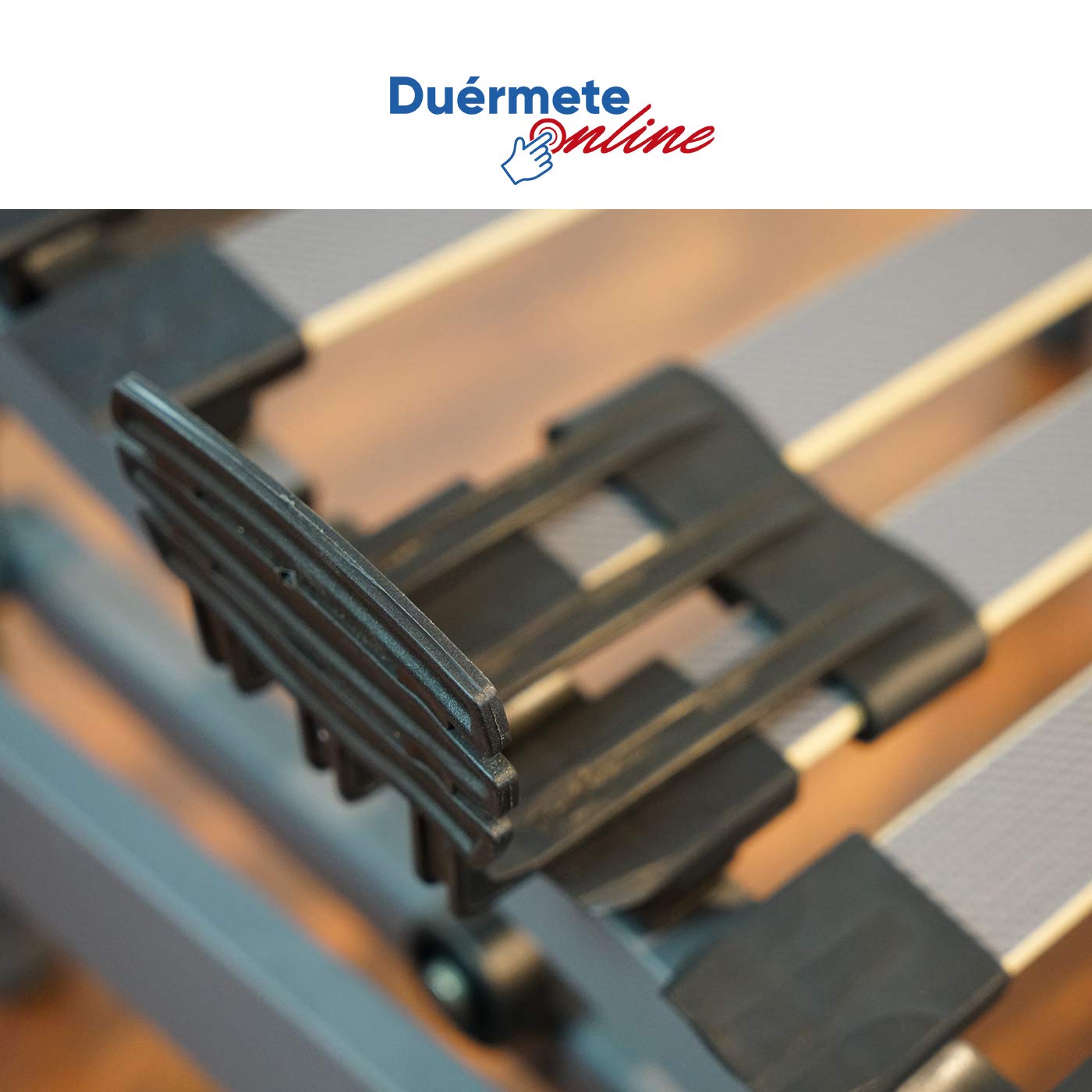 Duérmete Online - Przegubowe łóżko elektryczne 5 płaskie wzmocnione +Ergonomik Visco pamięci piankowy materac +jedwabisty dotykowy poduszka, grafitowy szary, 90x190