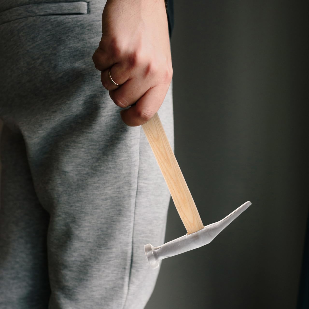 Healifty Martelletto in acciaio con manico in legno 9.45 pollici leggero e antiruggine, ideale per la riparazione delle scarpe e la produzione di scarpe