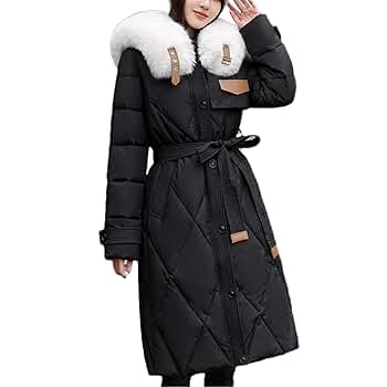Amazon.com: Winter Coat Women's Long Parka Large Fur Collar