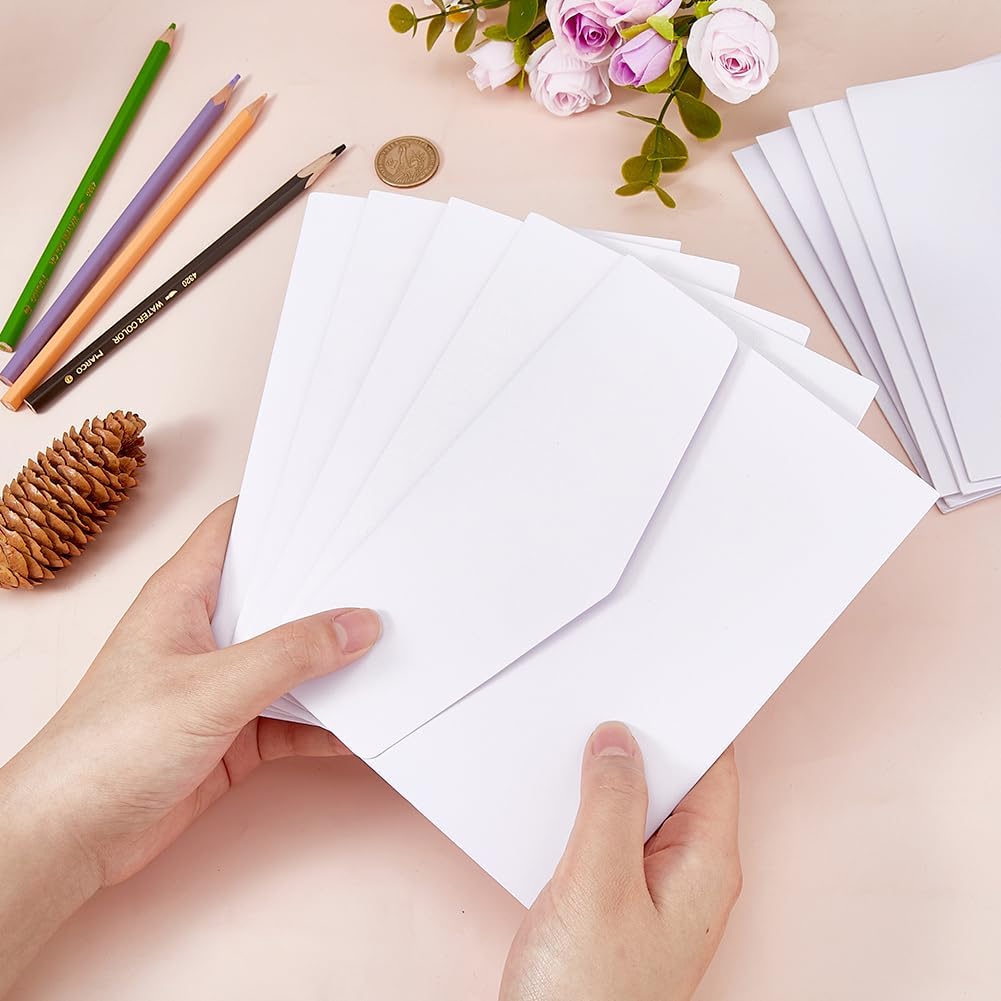 SUPERFINDINGS 25Pcs Rustic Invitation Pocket White Trifold Laser Cut Sleeve DIY Wedding Envelope Jacket Party Invite Envelope Pocket Folders for Bridal Shower Engagement Quinceanera