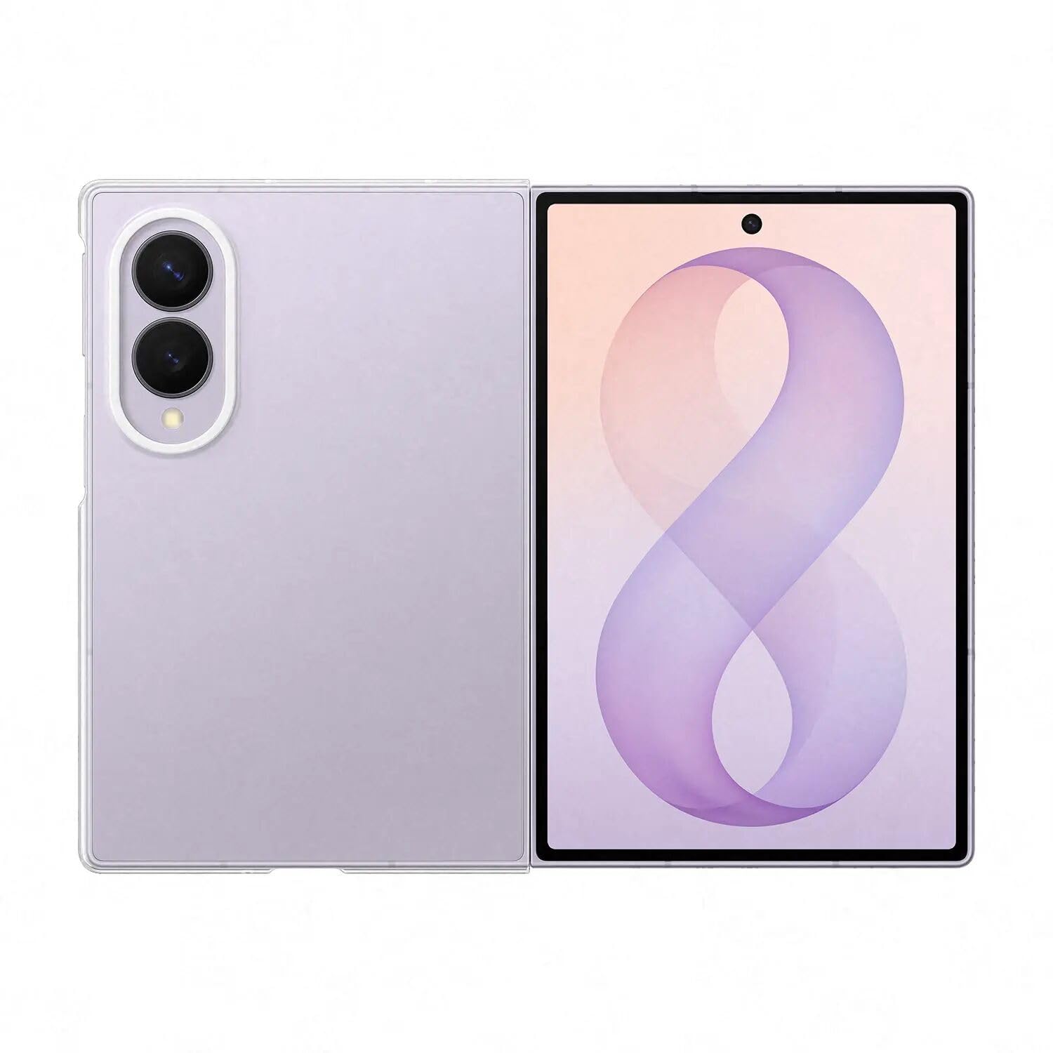 Samsung Funda Transparente Oficial para Galaxy Z Fold8, Transparente | Funda y protector de pantalla antirreflectante en la caja. Una funda protectora compatible con accesorios magnéticos.