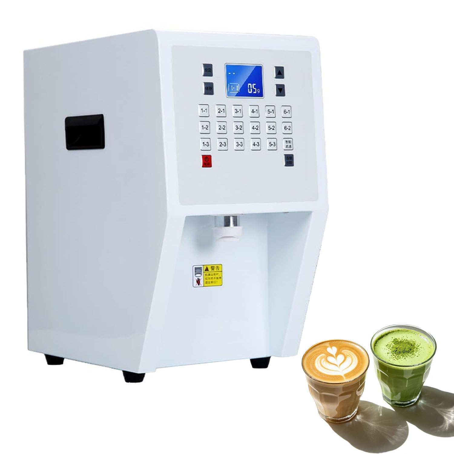 Ymnogjie Commercial Fructose & Powder Dispenser Machine, Electric Quantitative Syrup and Powder Dosing Tool, for Bubble Tea, Coffee Shop 220V