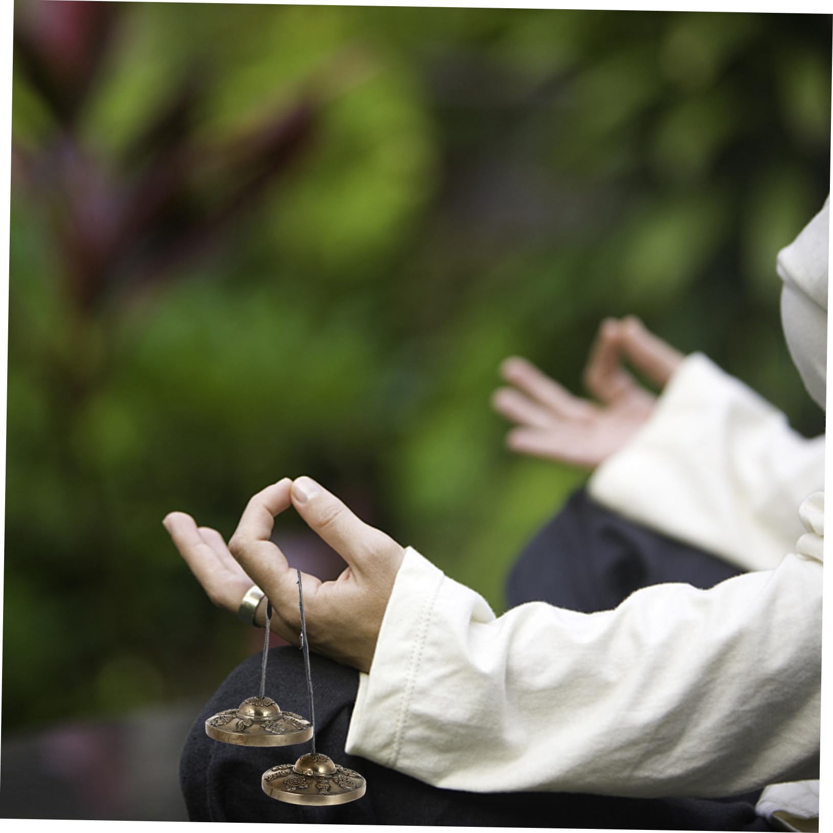 VICASKY Beckenglocke aus Reinem Kupfer Handgefertigt Meditationsglocke Yogaglocke Kupfer Schlaginstrument Perkussionsinstrument für Achtsamkeitsübungen Klangheilung