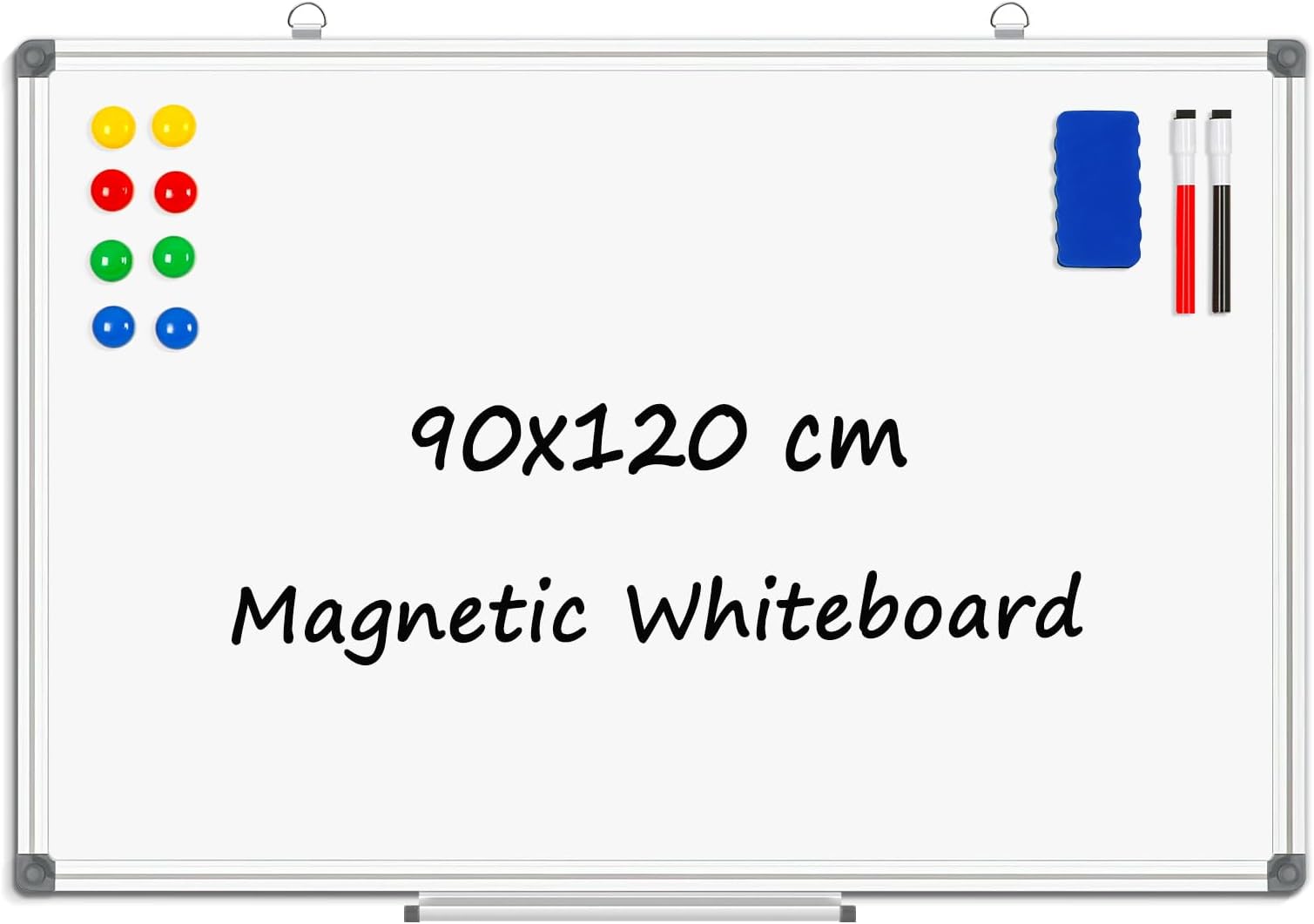 4 THOUGHT Whiteboard 90 x 120 cm Large White Board for Wall