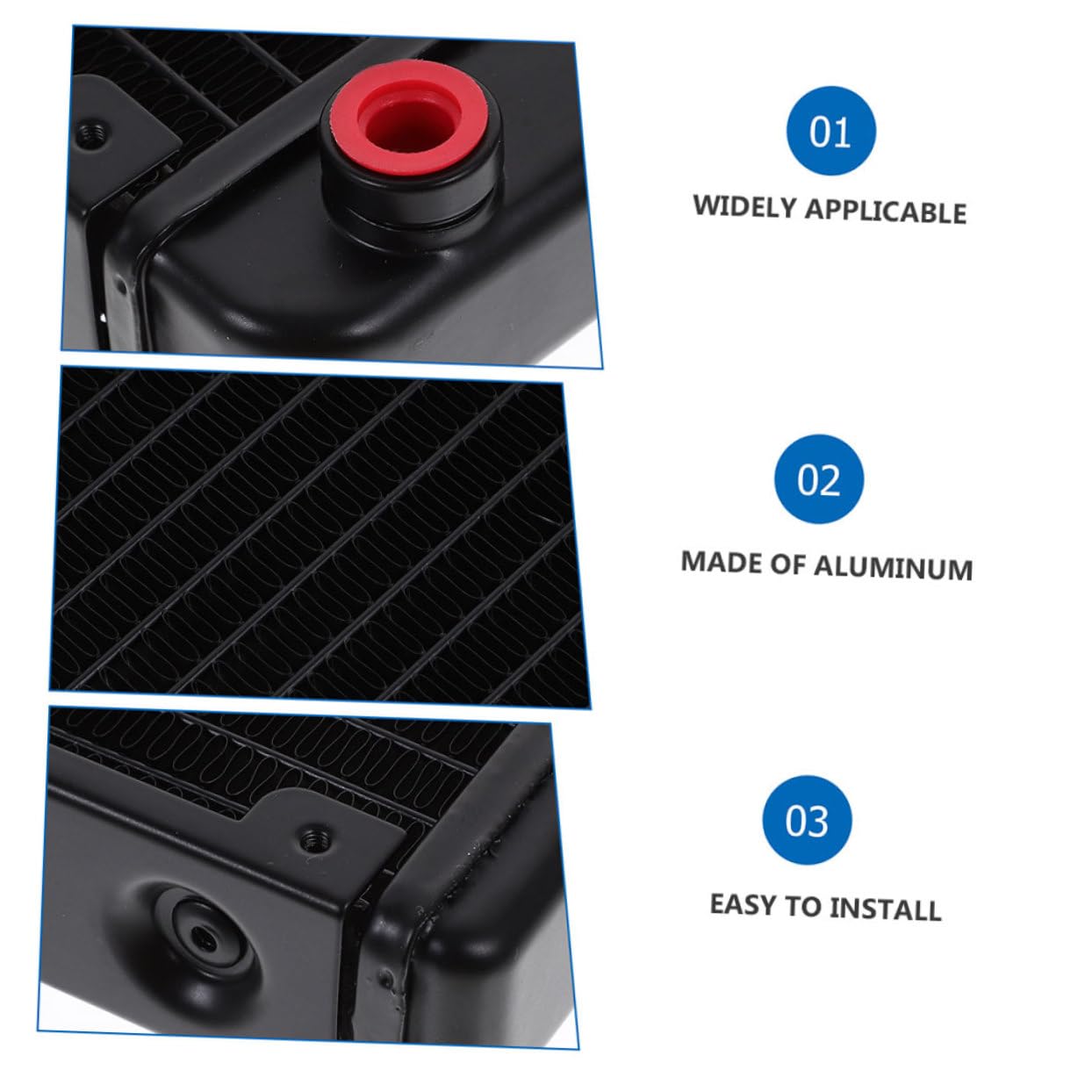 iplusmile 2pezzi Radiatore Di Raffreddamento Liquido Per Dissipatore Di Calore Con Porta Filettata Efficiente Di Dissipazione Del Calore Per Prestazioni Ottimali