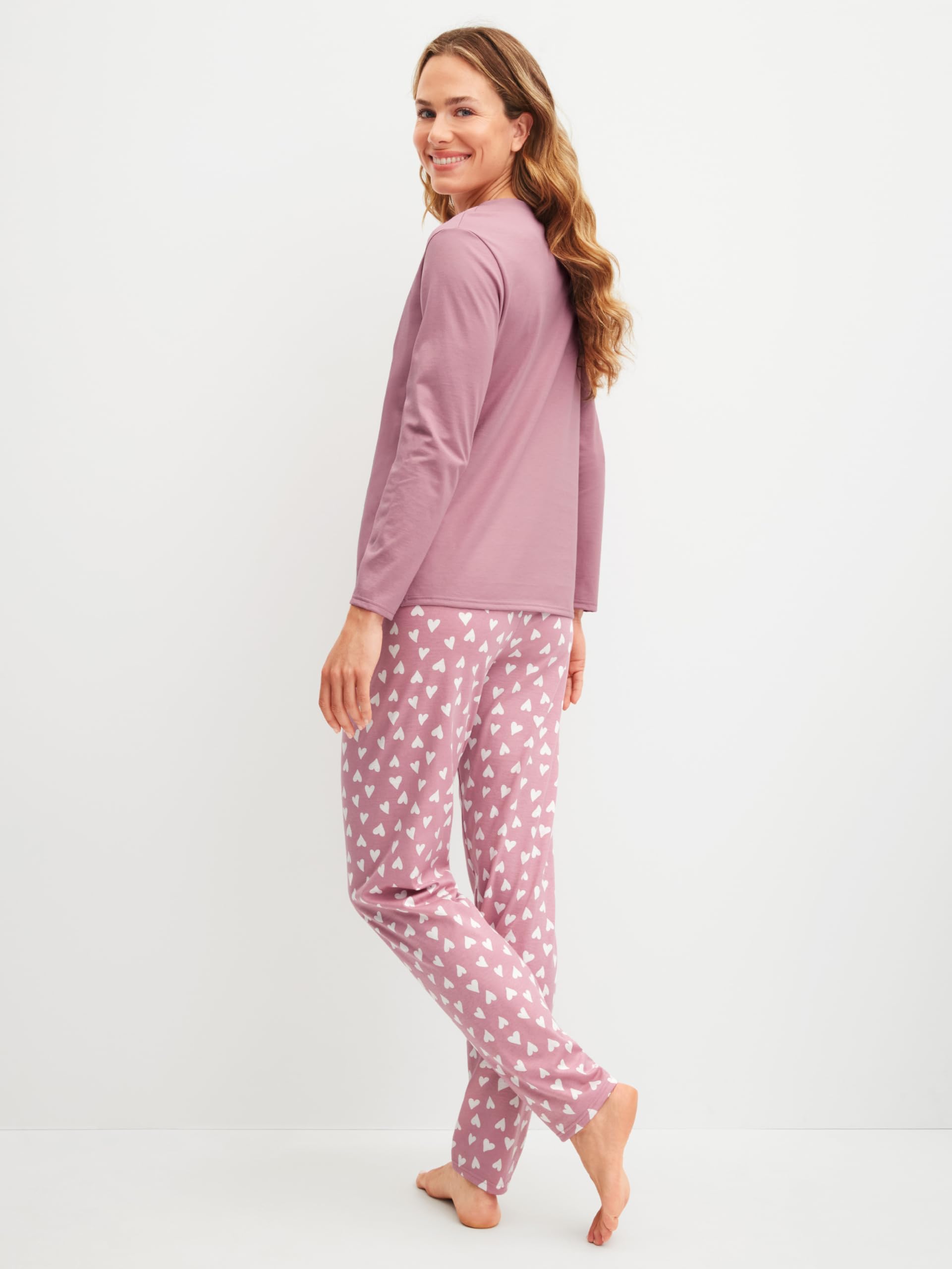 CALIDA Cotton Special Pyjama Damen | langer Schlafanzug aus 100% Baumwolle, atmungsaktiv und klimaregulierend