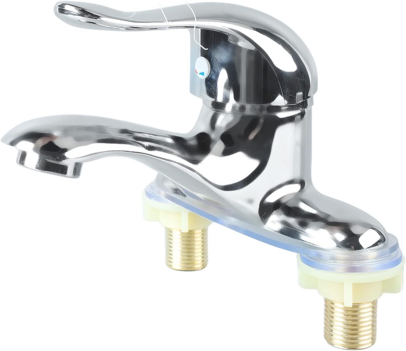 Sink Faucet, Zinc Alloy 2 Hole Single Handle Hot and Cold Water Mixer