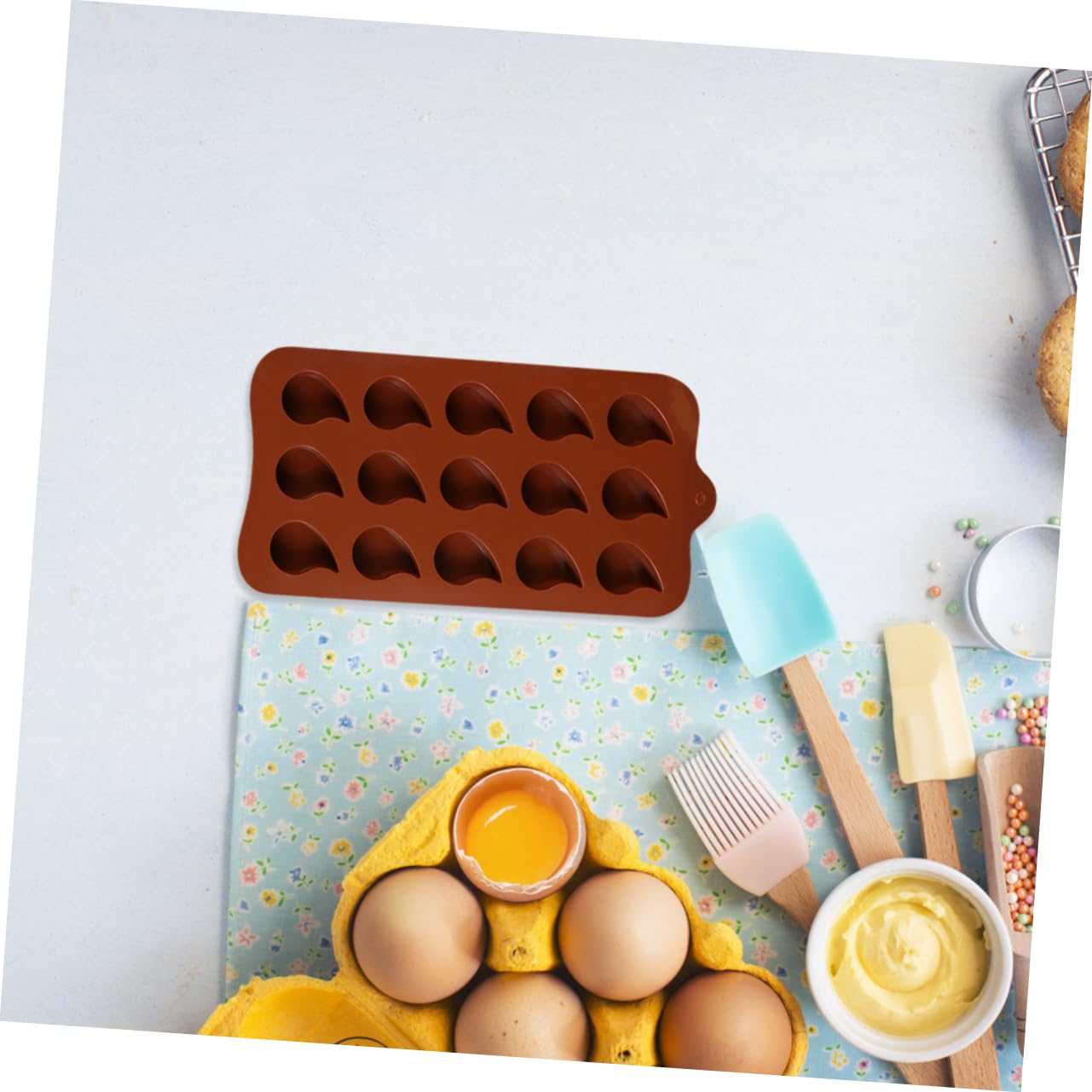 MAGICLULU 6pezzi Stampo Silicone Creativo Per Cioccolatini e Dolci Molds Multiuso Per Cucinare Colori Casuali Utensili Da Forno Flessibili e Antiadherenti Per Biscotti e Fondant