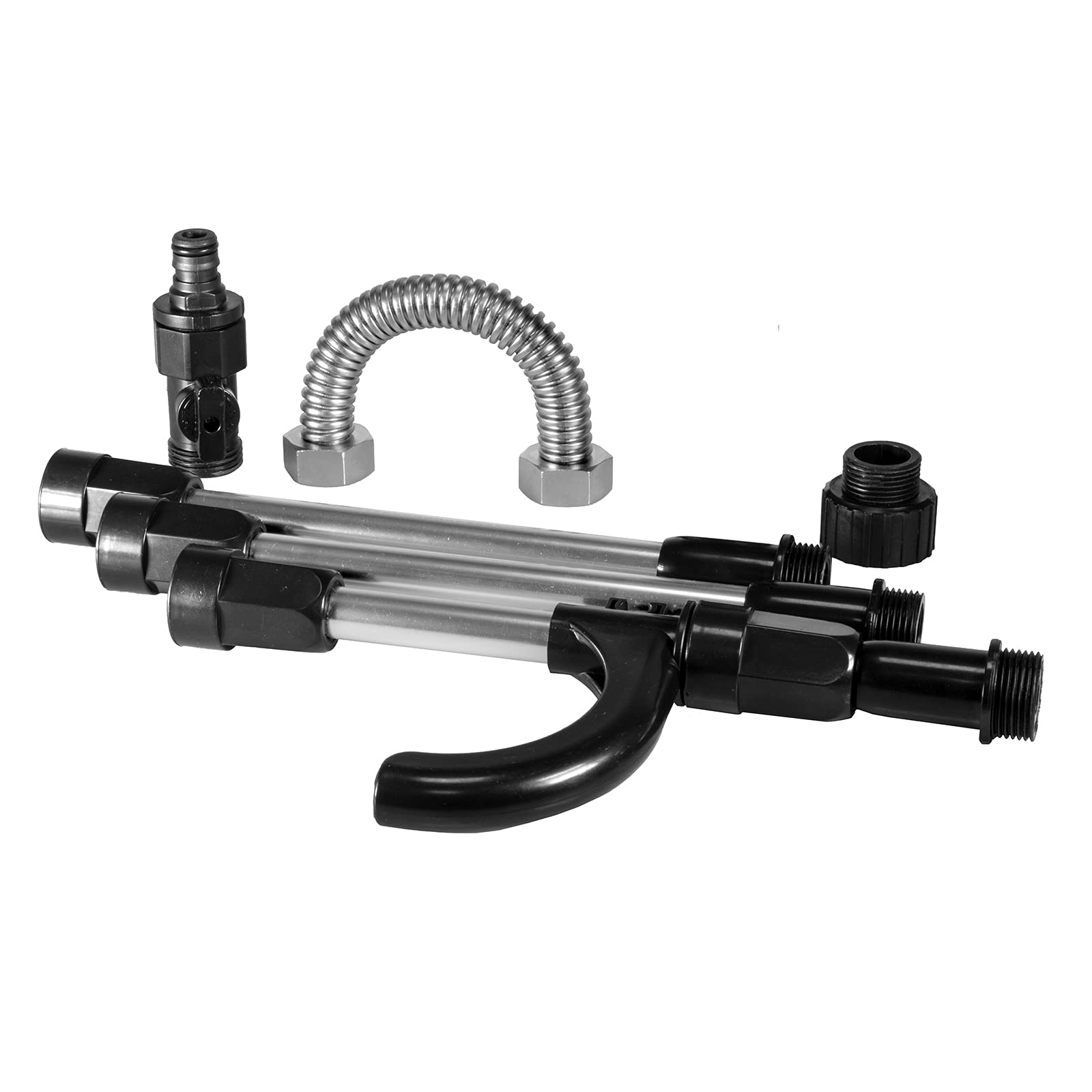 MAUK® Regenfasspumpe 350W 5000 l/h | Tauchpumpe mit integriertem Schwimmer, Wasserhahn, Schlauchanschluss & 10m Kabel | flachsaugend für Gartenbewässerung & Schmutzwasser | Förderhöhe 11m