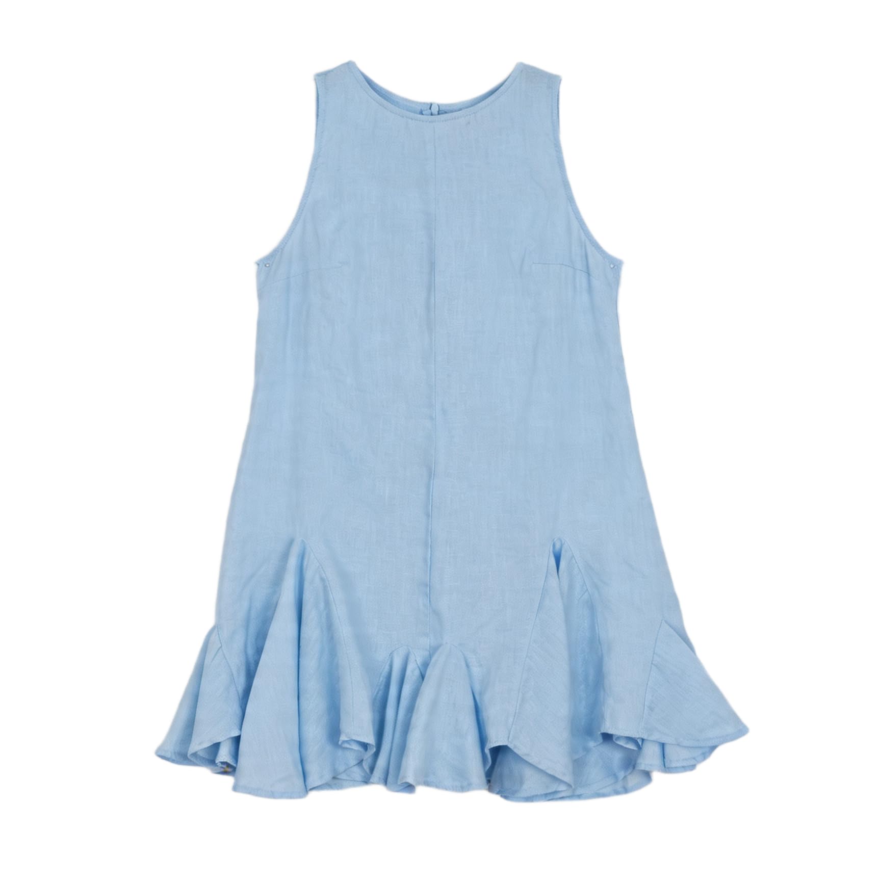Amazhiyu Mini abito da donna, 100% lino, estivo, con cerniera, casual, girocollo, senza maniche