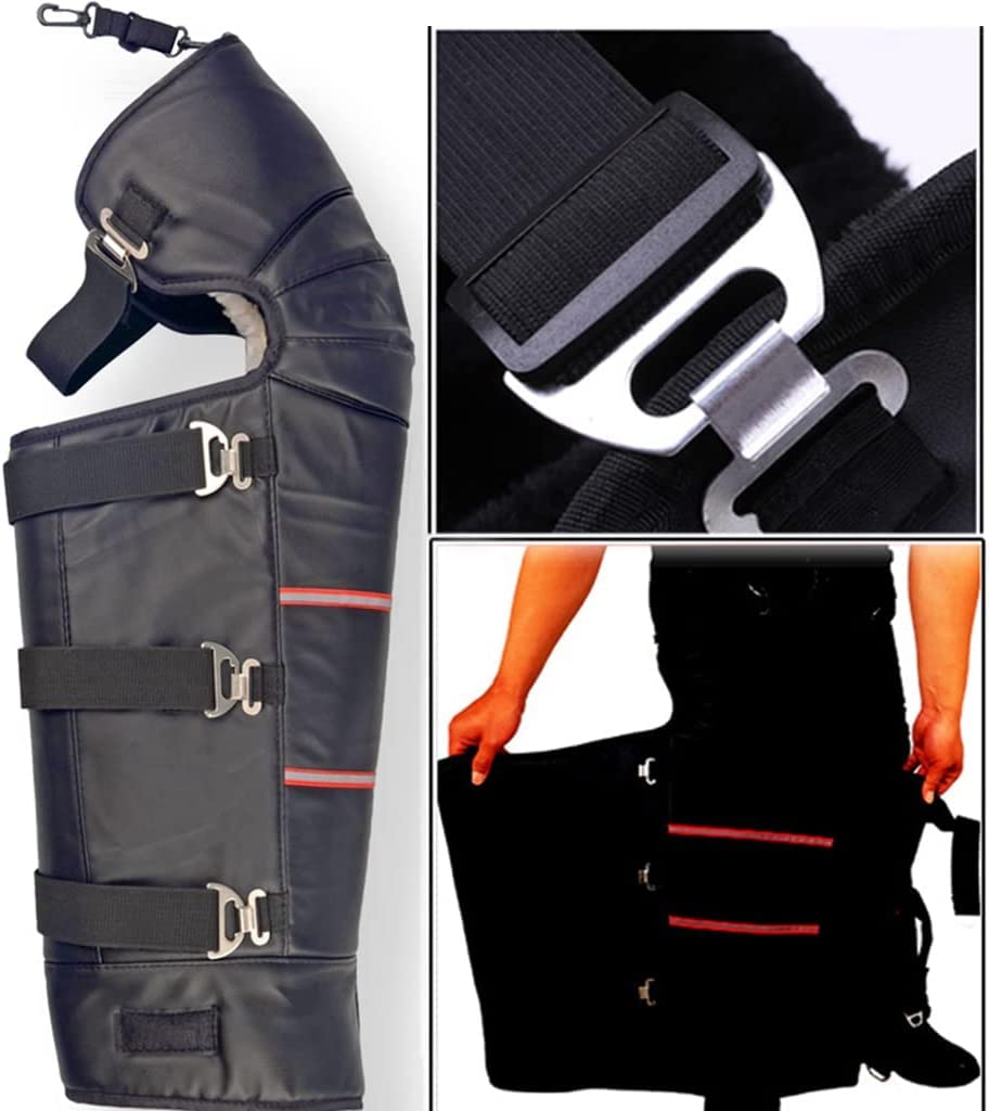 Calentadores de piernas, calentadores de rodillas, rodilleras cálidas a prueba de viento, protección impermeable y contra el frío con tiras reflectantes nocturnas, espinilleras for ciclismo, espinille