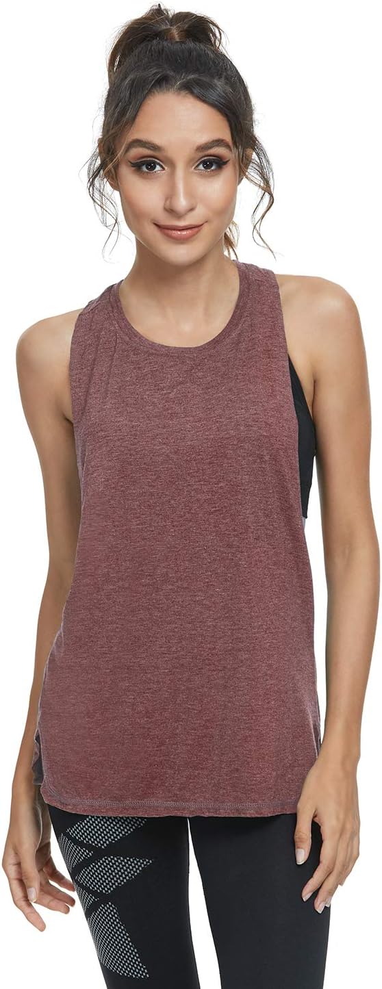 Cosy Pyro Workout Tank Tops for Women Lightweight Running Tanks Basic Gym Tops Sleeveless Athletic Yoga Shirts-4 Pack - Image 2