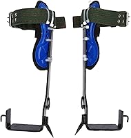 Wisoqu Stainless Steel Tree Climbing Spikes with Non-Slip Pedals & Double Buckles for Logging, Fruit Picking, Pruning