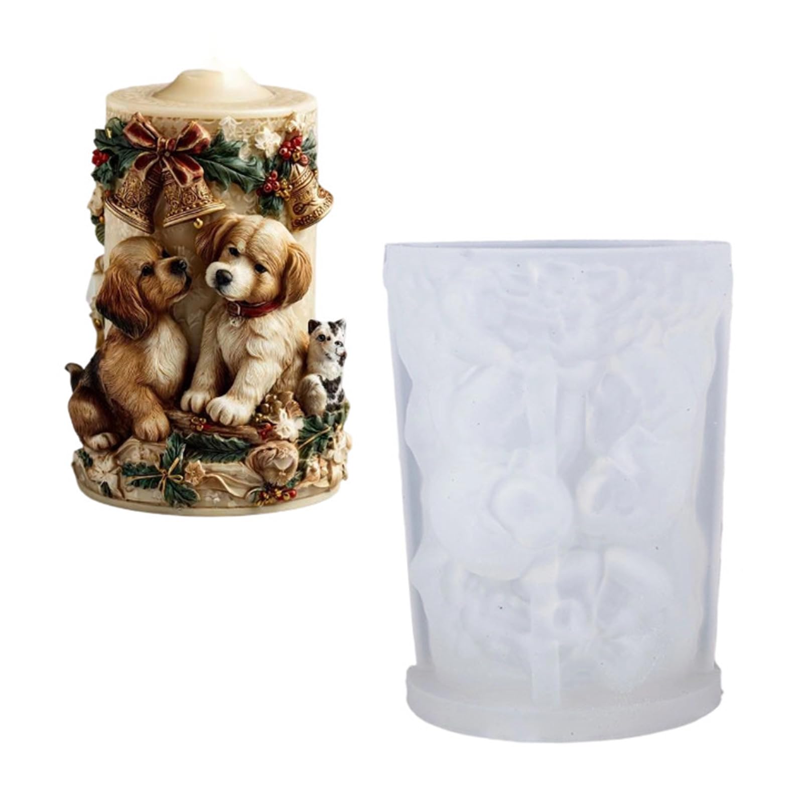 our fave Silicone Embossed Puppy Cylinder Mold for Creative Art Design for Home Decors Craft Project Making Supplies