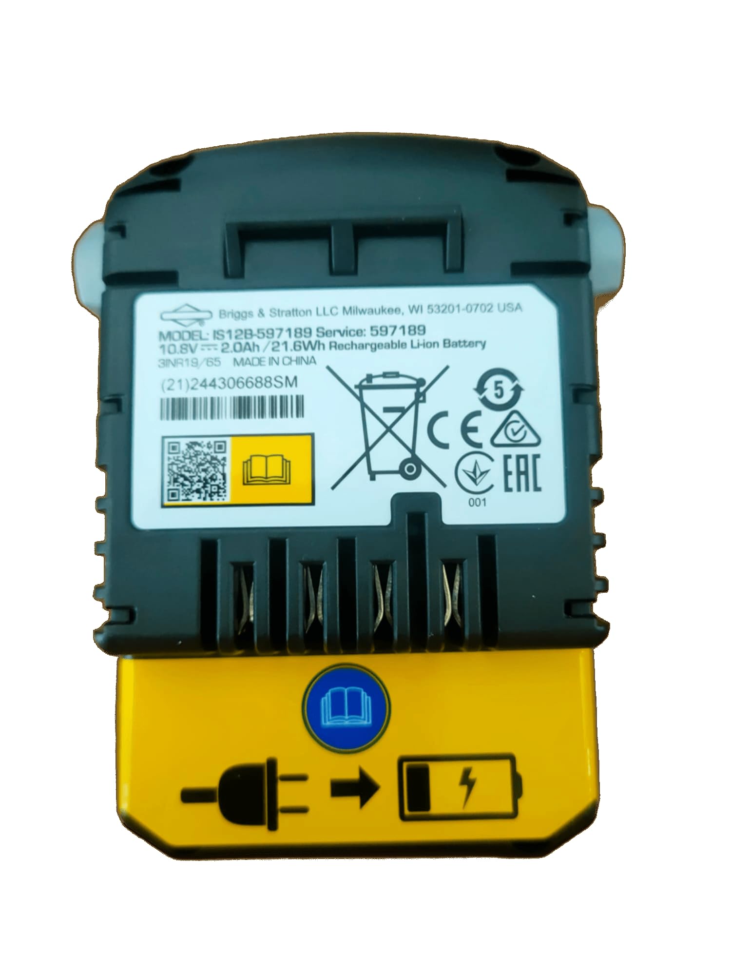 Batterie lithium Briggs et Stratton Instart 10.8V, 1.45 Ah, 593560, 597189