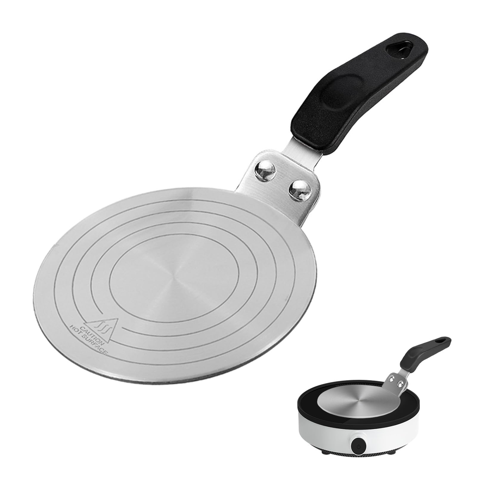 13cm Adaptador Placa Inducción de Disco, Inoxidable Adaptador Inducción, Difusor de Inducción para Moka utilizar Cafeteras y Utensilios