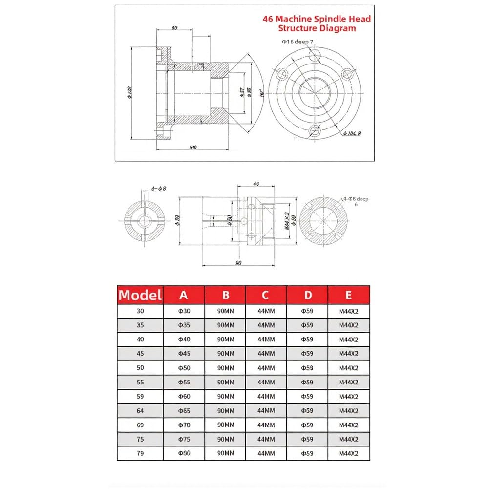 Metall Innenaufspannfutter kompatibel mit CNC-Drehmaschine 46 und 0640, Abziehhülsen-Design für stabile Spannung bei Dünnwandteilen und Hohlkörpern