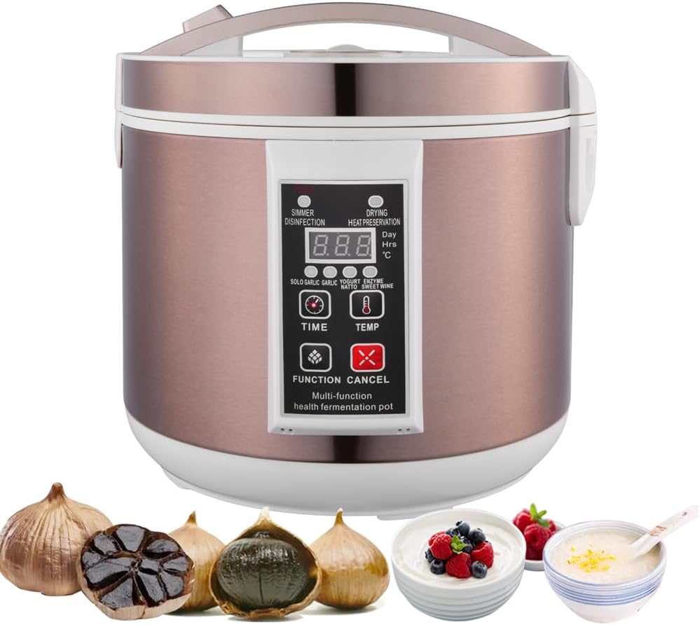 INTBUYING 6L Multi-Functional Garlic Yogurt Natto Fruit Sweet Rice Wine Fermentation Health Pot 110V