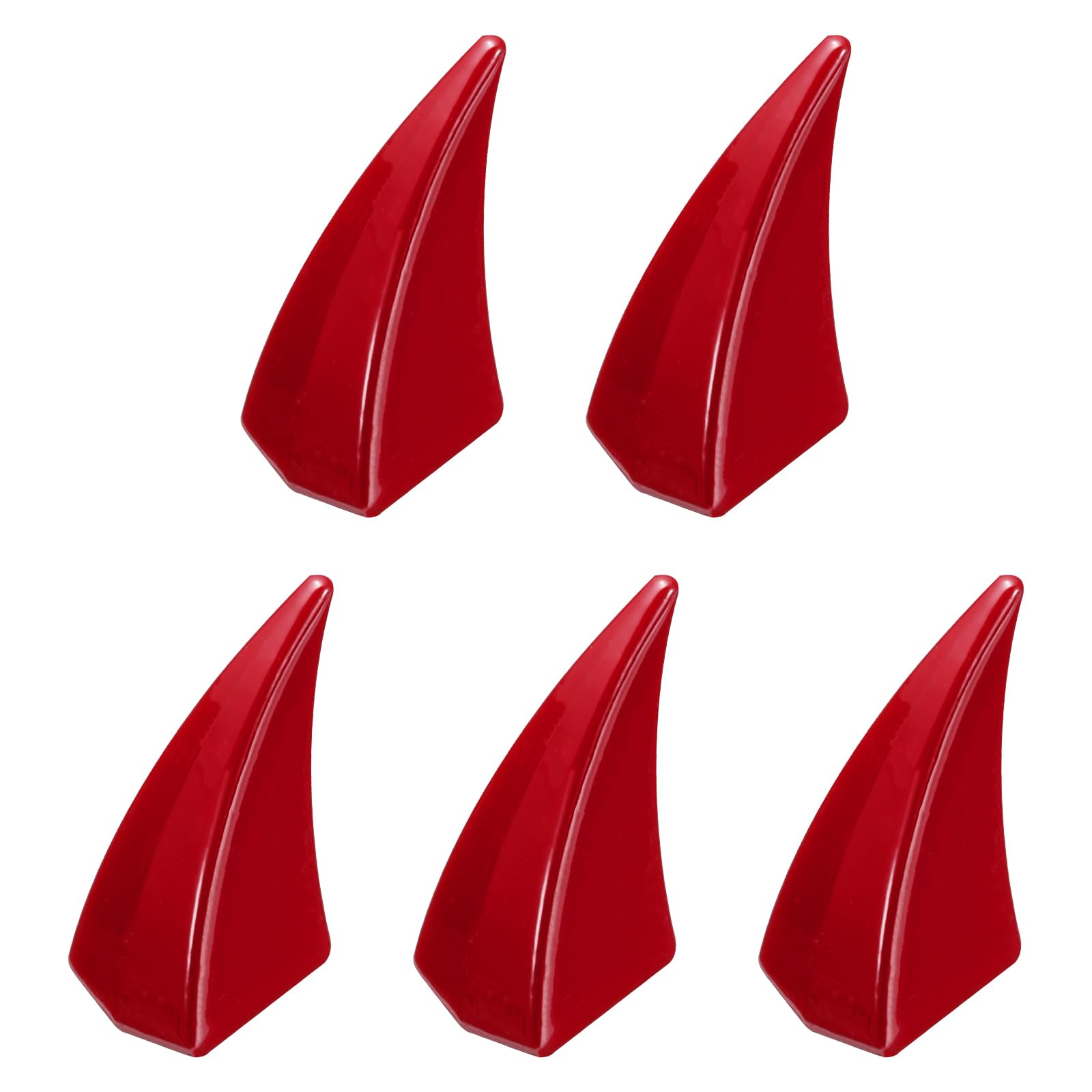 HARFINGTON Juego de 5 puntas de garra de gato de 27 x 16 mm, remaches de cuerno para manualidades de cuero con tachuelas de metal para hacer accesorios de ropa, estilo punk personalizado, color rojo