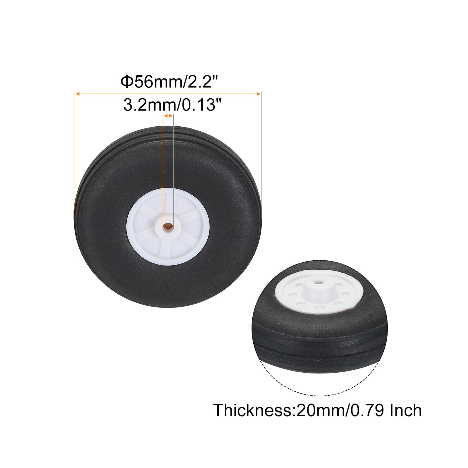 MECCANIXITY RC Airplane Wheels, 2.2