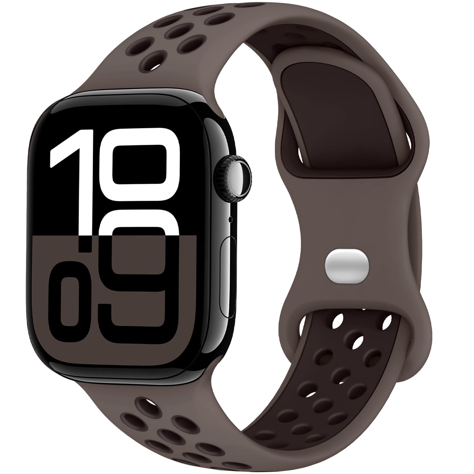 Yoohoo Sport Armband Kompatibel mit Apple Watch 46mm 45mm 44mm 42mm 41mm 40mm 49mm 38mm, Por?ses Atmungsaktiv Silikon Band f¨¹r iWatch SE Ultra 11 10 9 8 7 6 5 4 3 2 1 Damen Herren