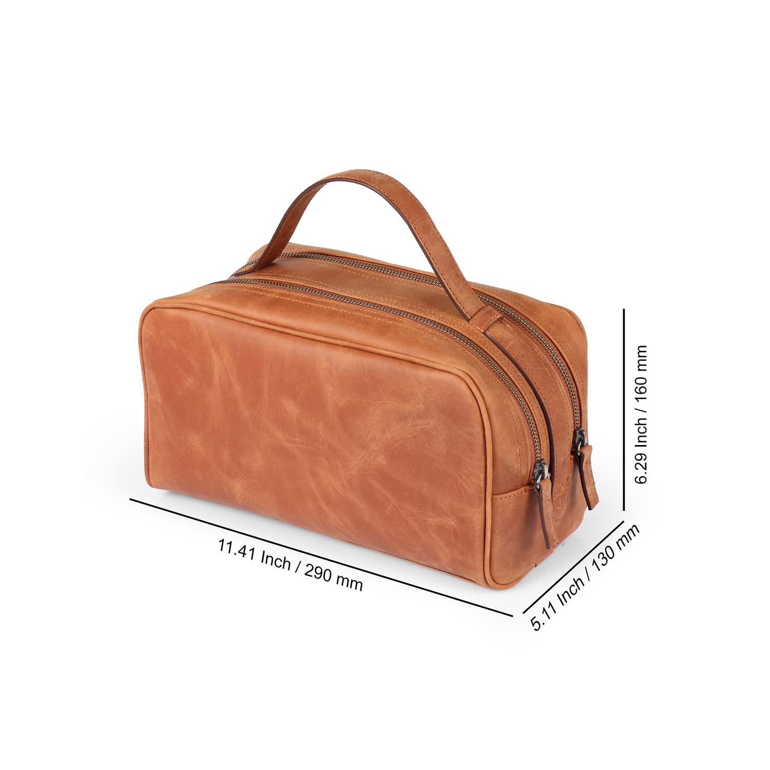 Londo Bolsa de Viaje en Cuero con Dos Compartimentos – Unisex