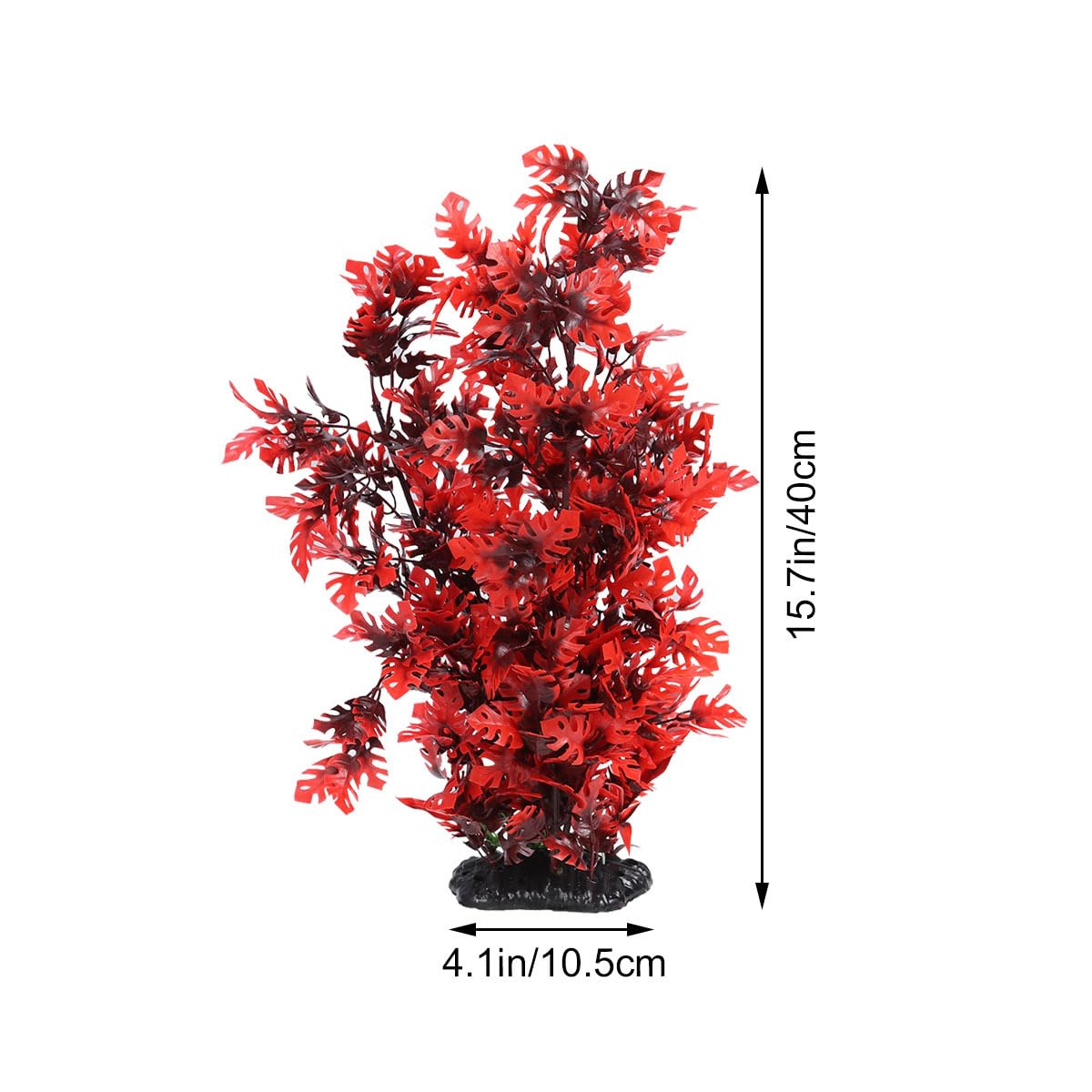 BESPORTBLE 40 cm Aquarium Pflanzen Künstlich: Rote Aquarium Pflanzen Plastik -Dekorationen Große Künstliche Wasser -Ornament
