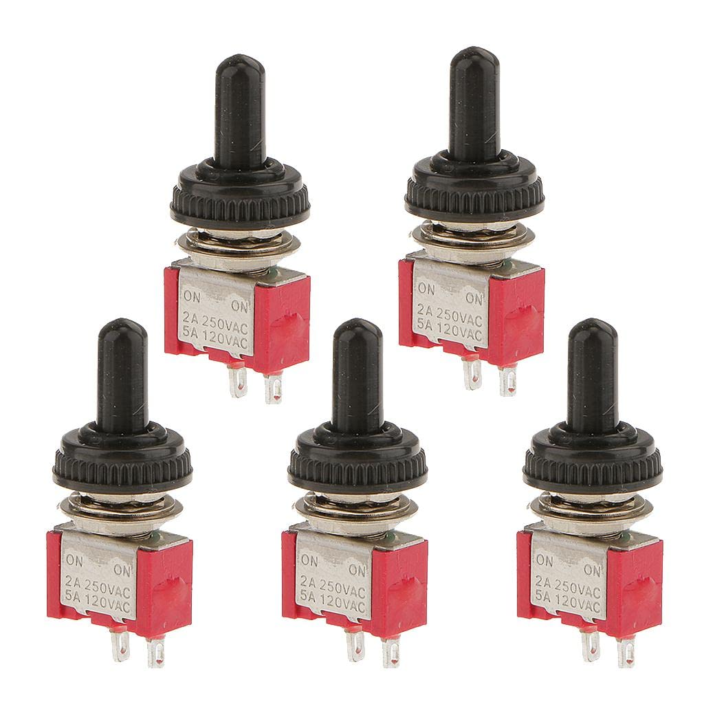 LOOM TREE® 5 x On/Off Mini Small Toggle Switch + Waterproof Cover 2P Red-image-36