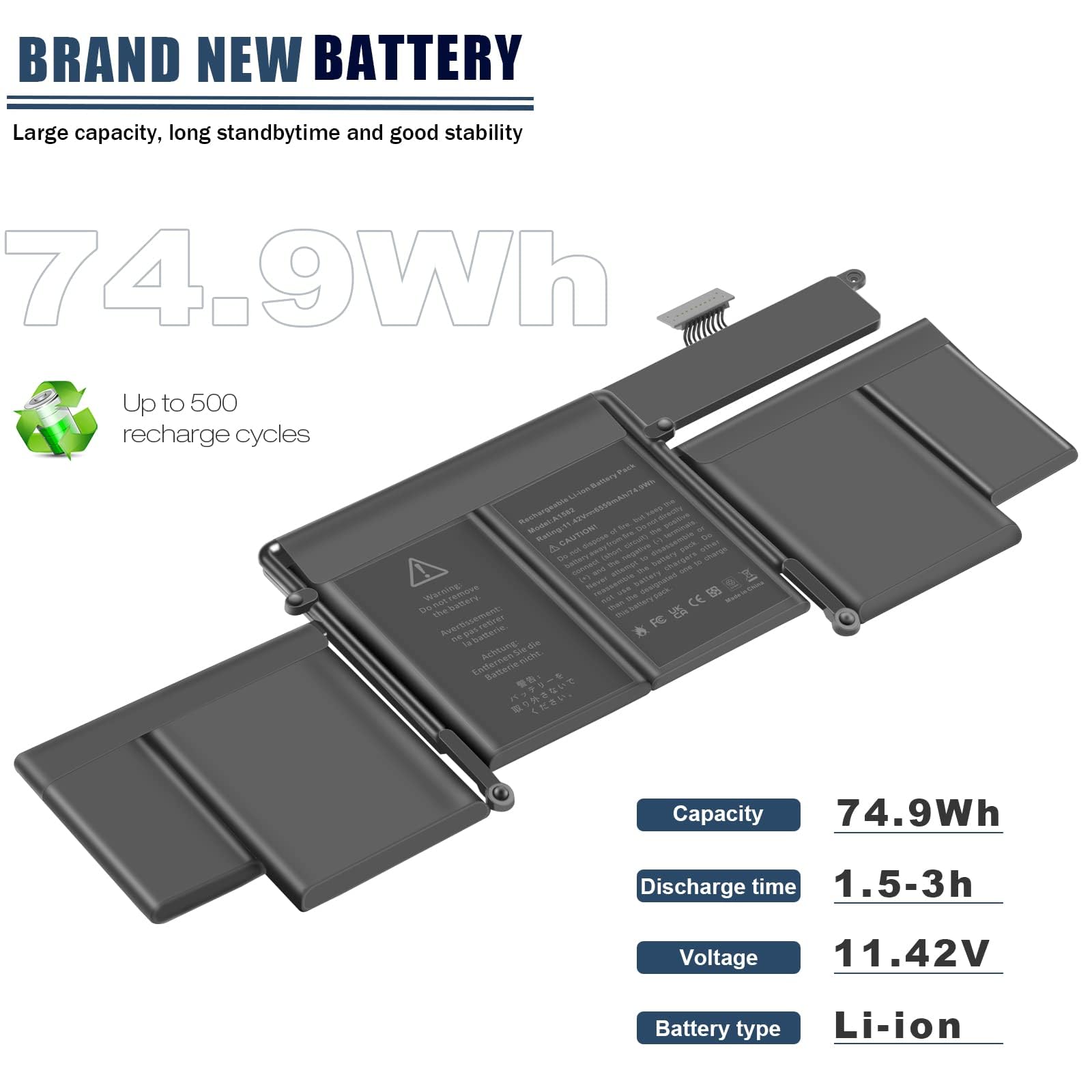 MacBook 13。A1502 Early 2015 battery 127回 MacBook 13。A1502 Early 2015 battery 127回 Late 2013 - Early