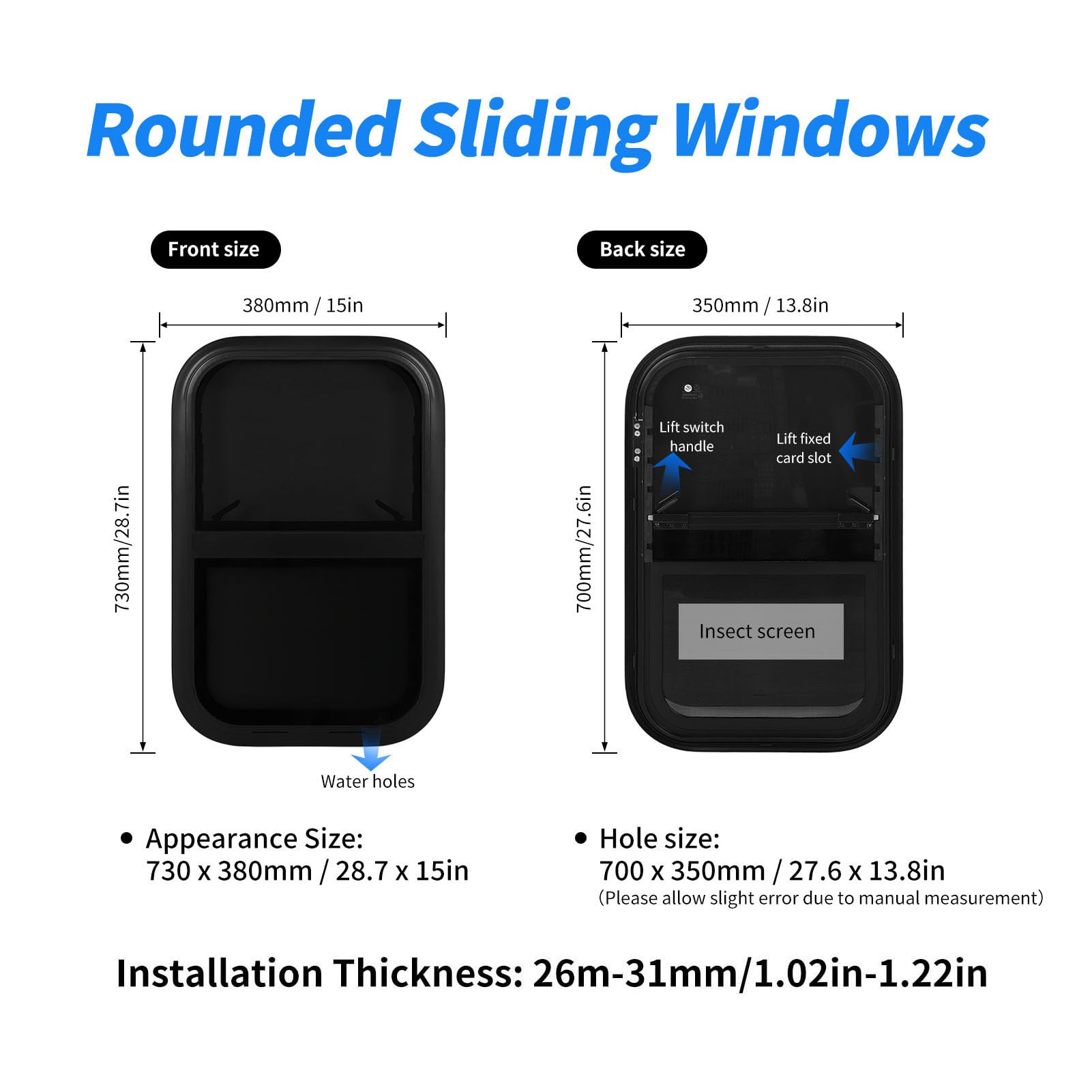 Finestra Scorrevole Per Camper 700x450mm - Con Zanzariera E Vetro Temperato 4mm - Foto 9