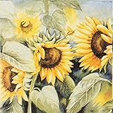 redgogo Sunflower Vintage Paper Napkins Decorative Elegant Paper Party Cocktail Napkins 20-Count 2-Ply